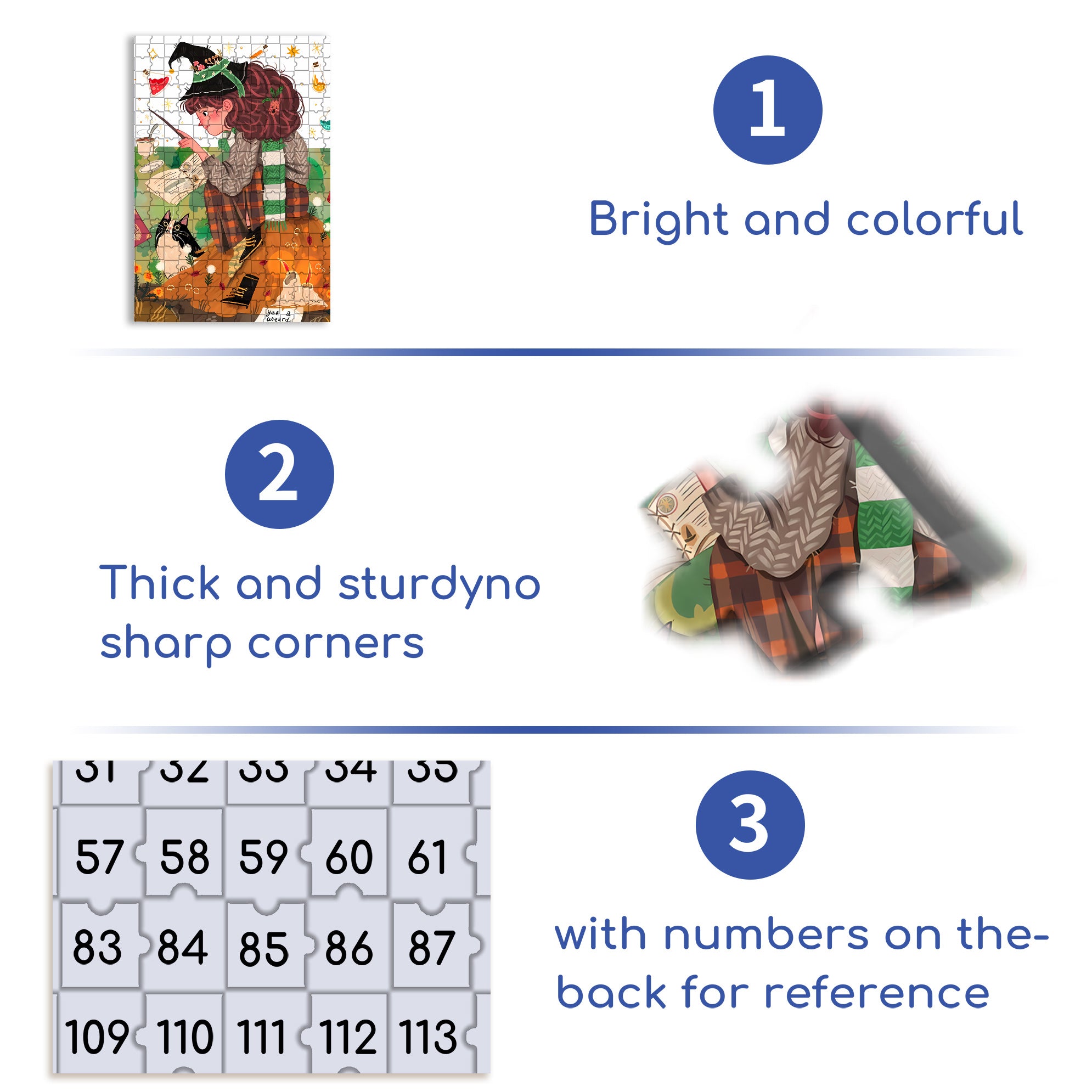 Susanna 500pcs/1000pcs Jigsaw Puzzle, Scratch-Resistant, Interactive Family Game & Brain-Boosting DIY Decor, Perfect for Halloween, Christmas & New Year Gifts, Family Puzzle Game