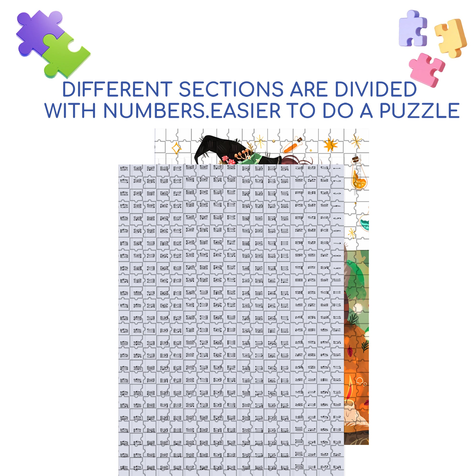 Susanna 500pcs/1000pcs Jigsaw Puzzle, Scratch-Resistant, Interactive Family Game & Brain-Boosting DIY Decor, Perfect for Halloween, Christmas & New Year Gifts, Family Puzzle Game