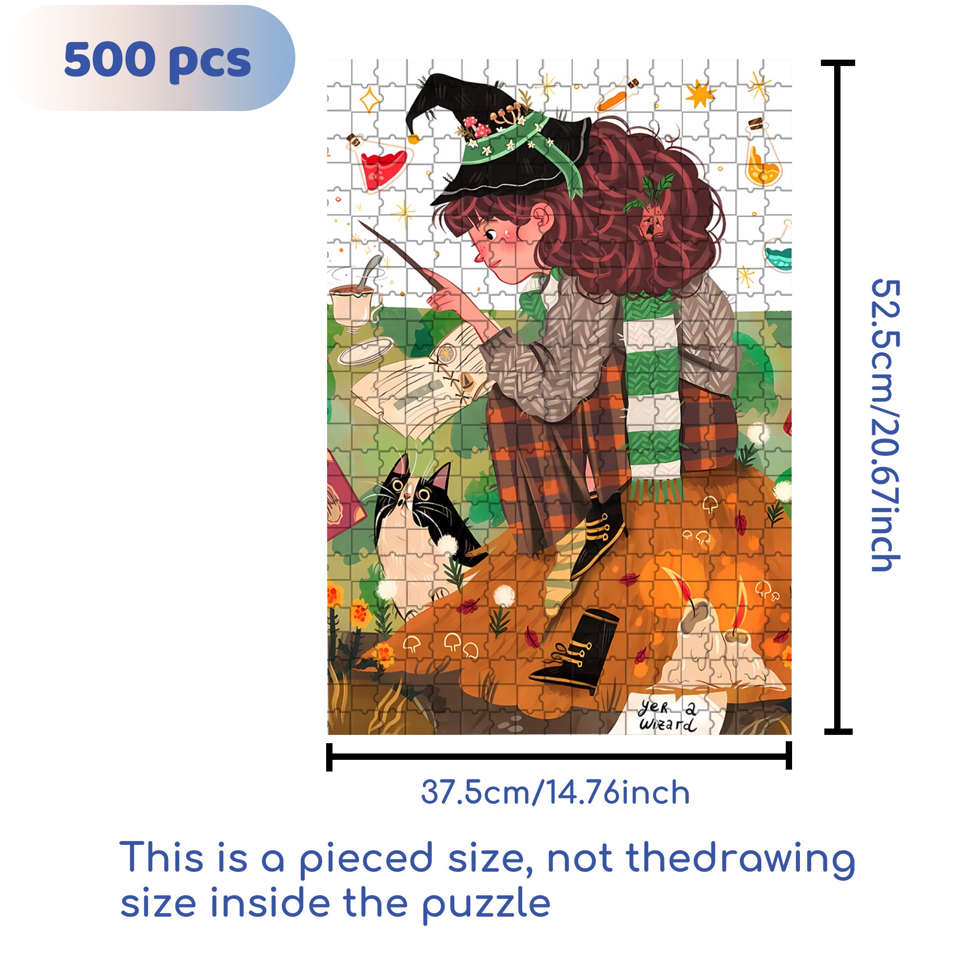 Susanna 500pcs/1000pcs Jigsaw Puzzle, Scratch-Resistant, Interactive Family Game & Brain-Boosting DIY Decor, Perfect for Halloween, Christmas & New Year Gifts, Family Puzzle Game