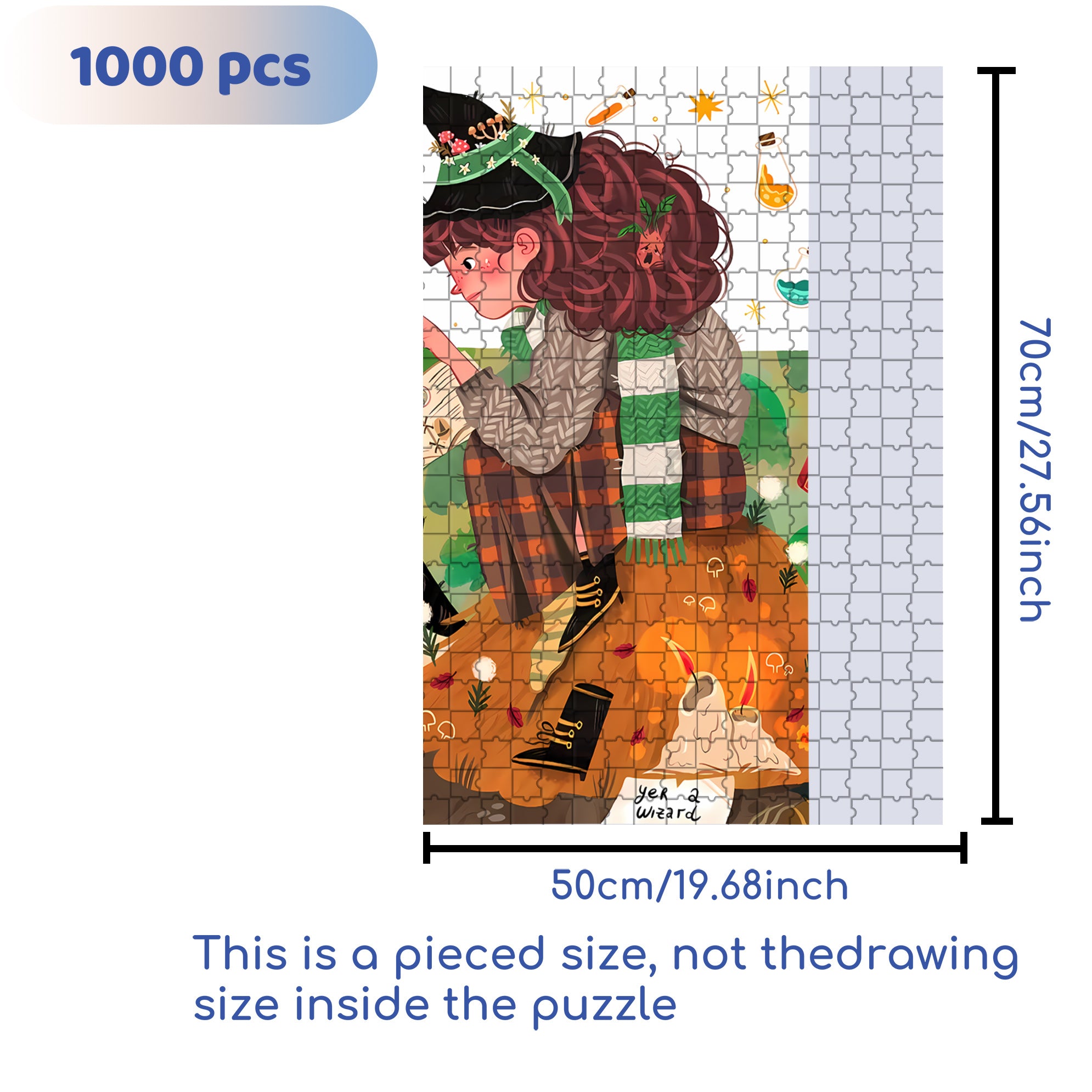 Susanna 500pcs/1000pcs Jigsaw Puzzle, Scratch-Resistant, Interactive Family Game & Brain-Boosting DIY Decor, Perfect for Halloween, Christmas & New Year Gifts, Family Puzzle Game