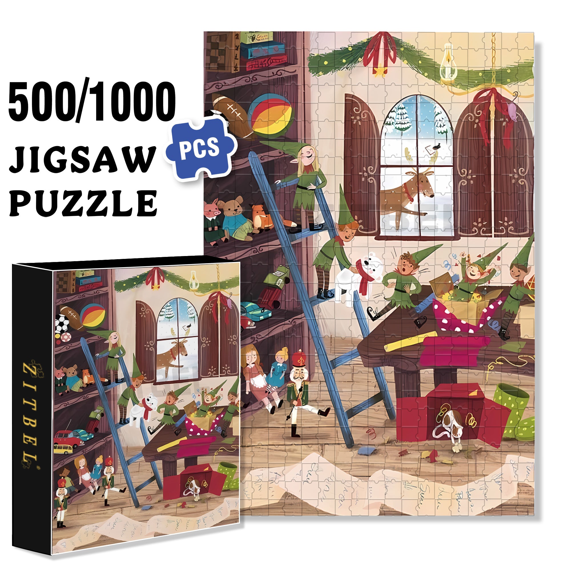 Toy Story 500pcs/1000pcs Jigsaw Puzzle, Scratch-Resistant, Interactive Family Game & Brain-Boosting DIY Decor, Perfect for Halloween, Christmas & New Year Gifts, Family Puzzle Game
