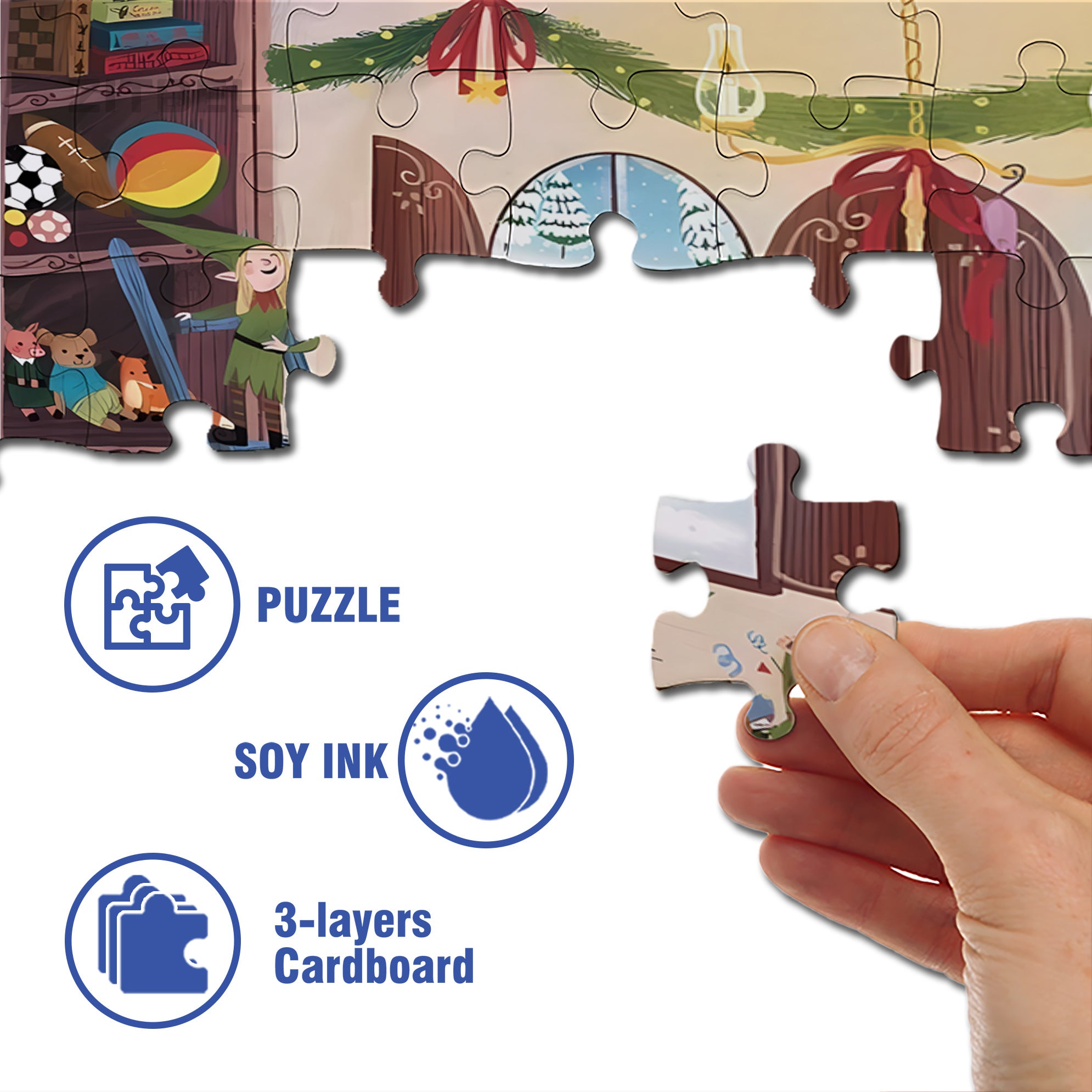 Toy Story 500pcs/1000pcs Jigsaw Puzzle, Scratch-Resistant, Interactive Family Game & Brain-Boosting DIY Decor, Perfect for Halloween, Christmas & New Year Gifts, Family Puzzle Game