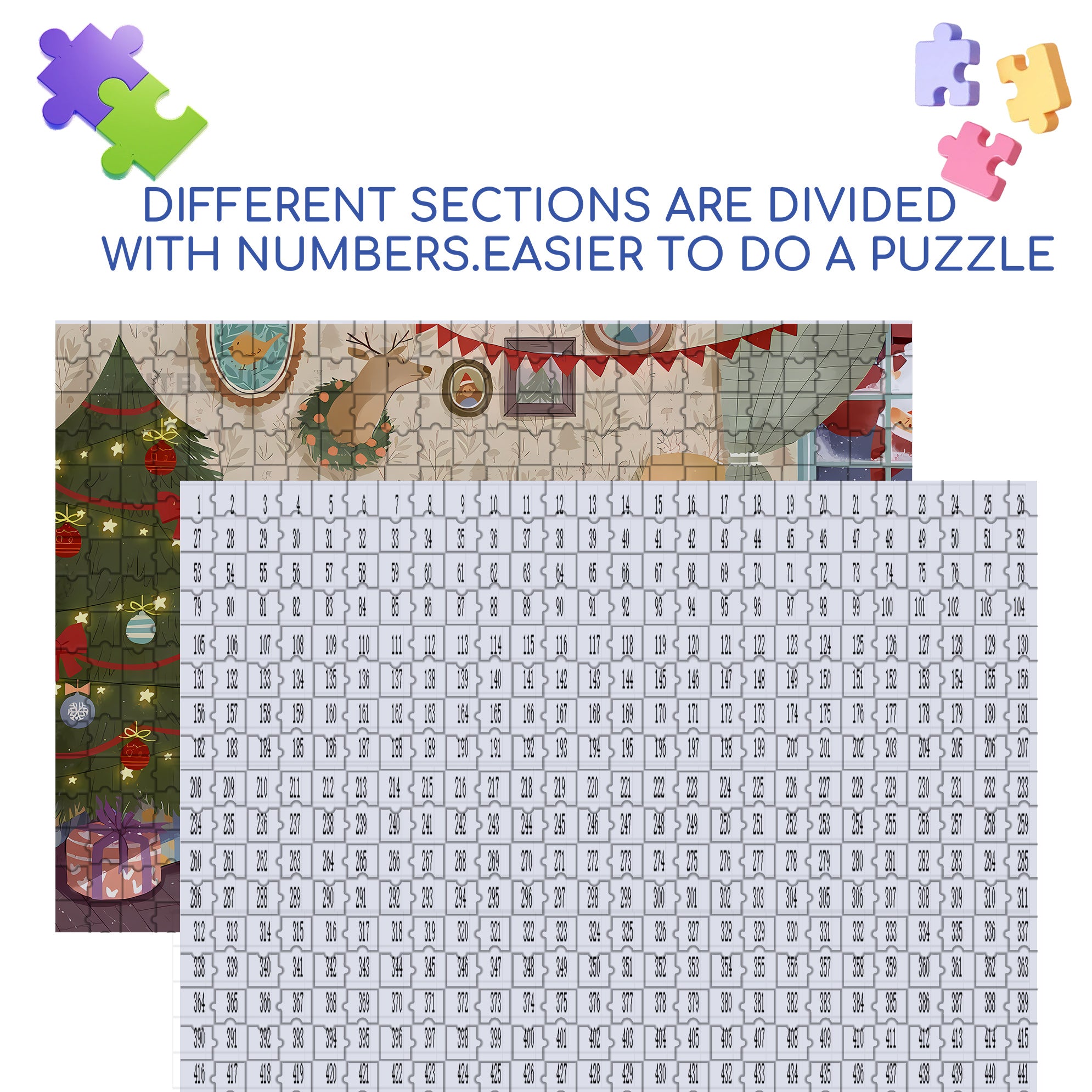 With Family Members 500pcs/1000pcs Jigsaw Puzzle, Scratch-Resistant, Interactive Family Game & Brain-Boosting DIY Decor, Perfect for Halloween, Christmas & New Year Gifts, Family Puzzle Game