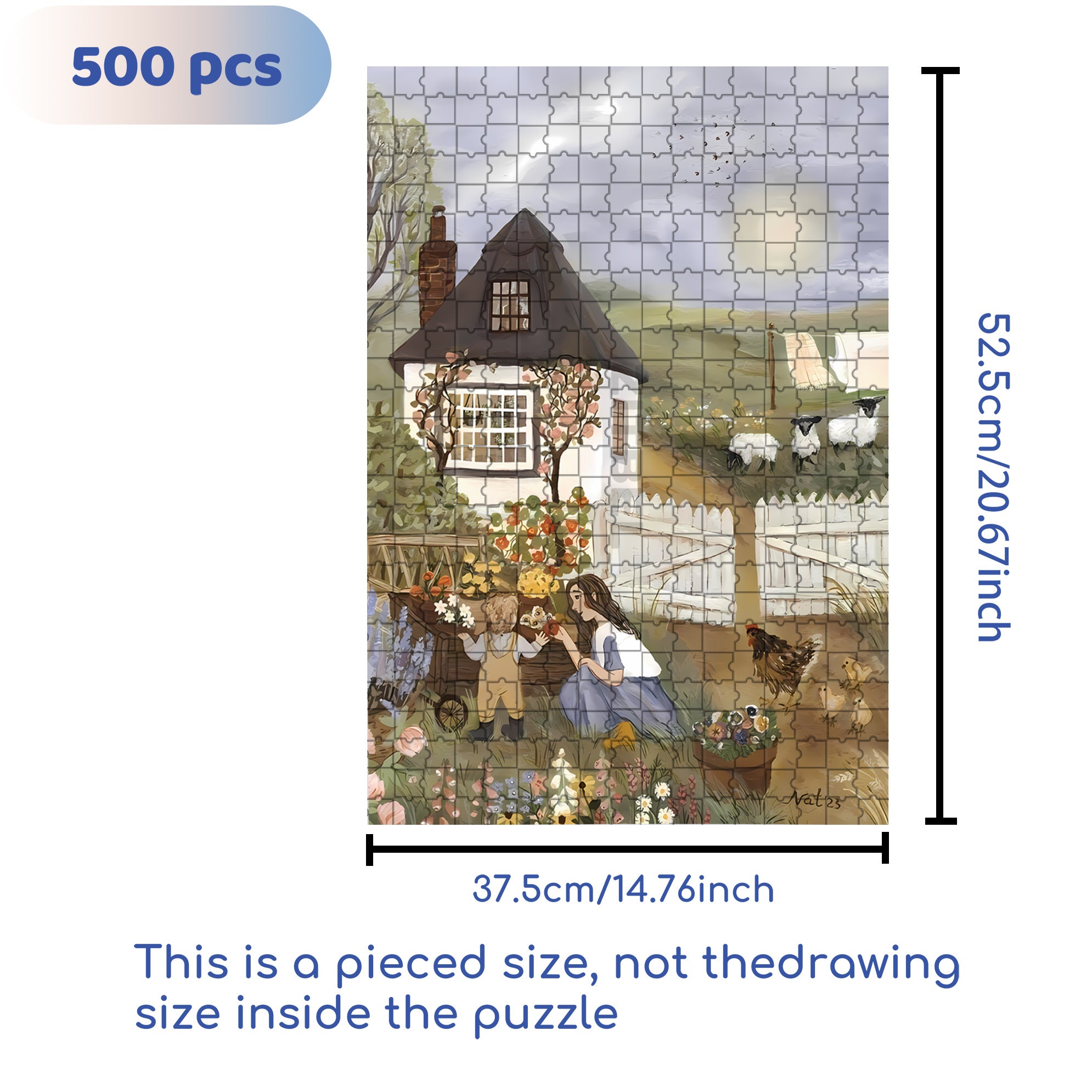 With Mom Together 500pcs/1000pcs Jigsaw Puzzle, Scratch-Resistant, Interactive Family Game & Brain-Boosting DIY Decor, Perfect for Halloween, Christmas & New Year Gifts, Family Puzzle Game