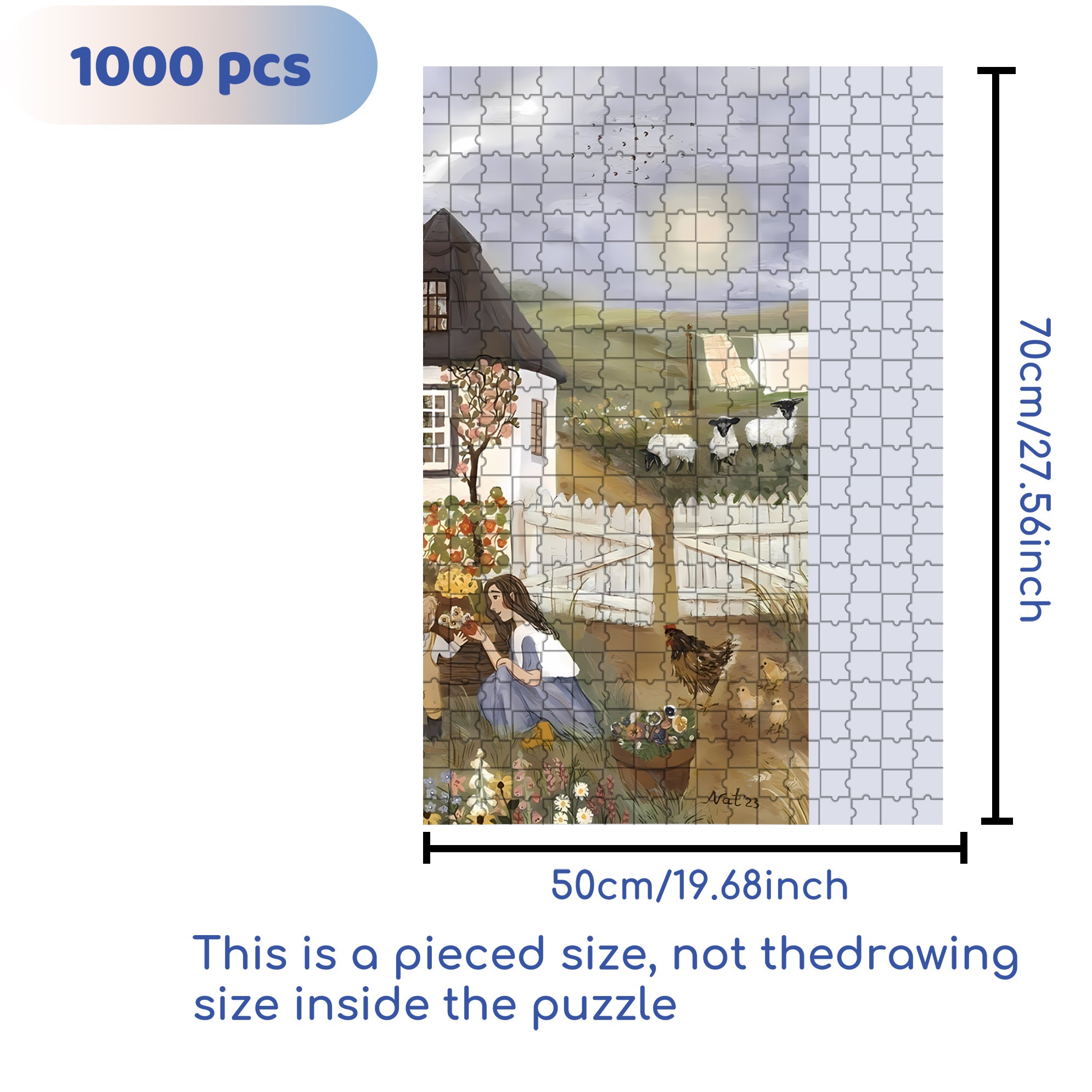 With Mom Together 500pcs/1000pcs Jigsaw Puzzle, Scratch-Resistant, Interactive Family Game & Brain-Boosting DIY Decor, Perfect for Halloween, Christmas & New Year Gifts, Family Puzzle Game