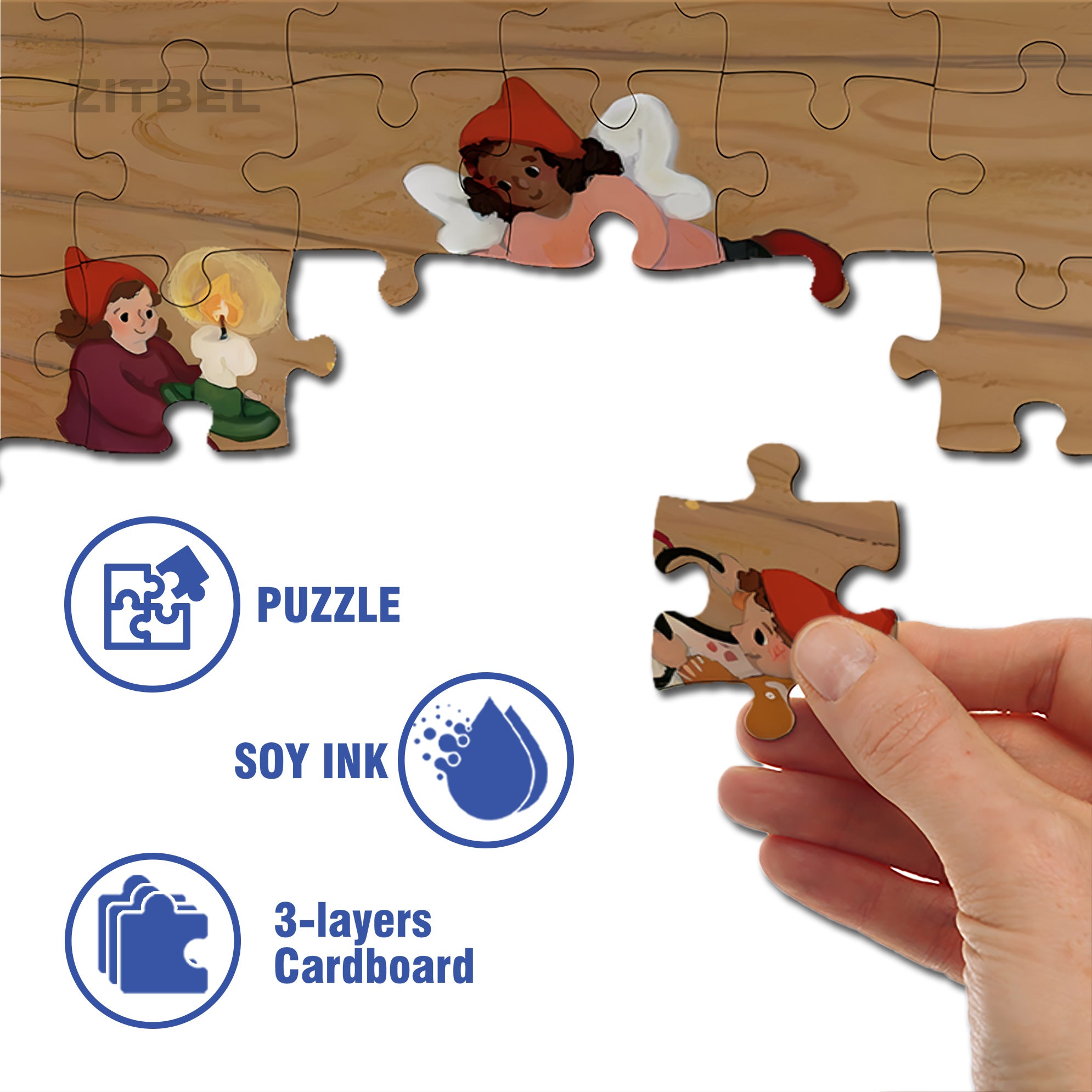 Wrap Gift 500pcs/1000pcs Jigsaw Puzzle, Scratch-Resistant, Interactive Family Game & Brain-Boosting DIY Decor, Perfect for Halloween, Christmas & New Year Gifts, Family Puzzle Game