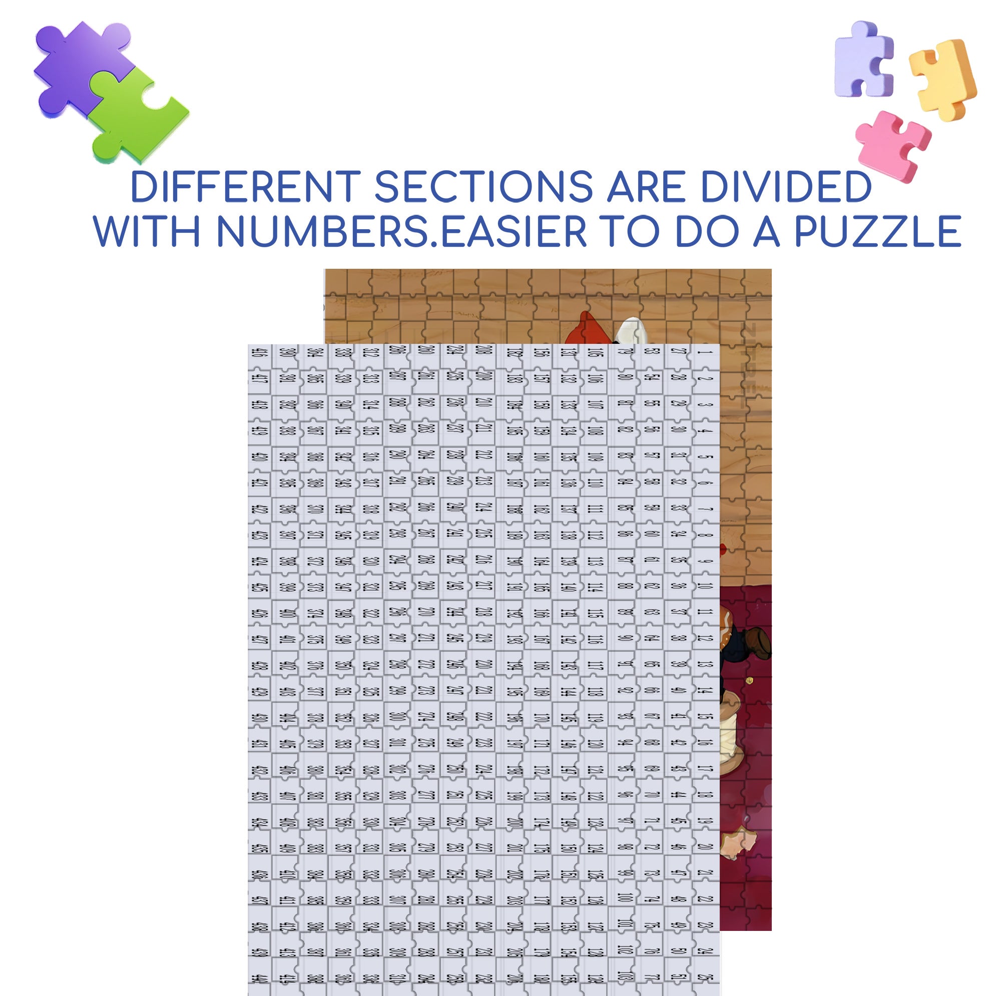 Wrap Gift 500pcs/1000pcs Jigsaw Puzzle, Scratch-Resistant, Interactive Family Game & Brain-Boosting DIY Decor, Perfect for Halloween, Christmas & New Year Gifts, Family Puzzle Game