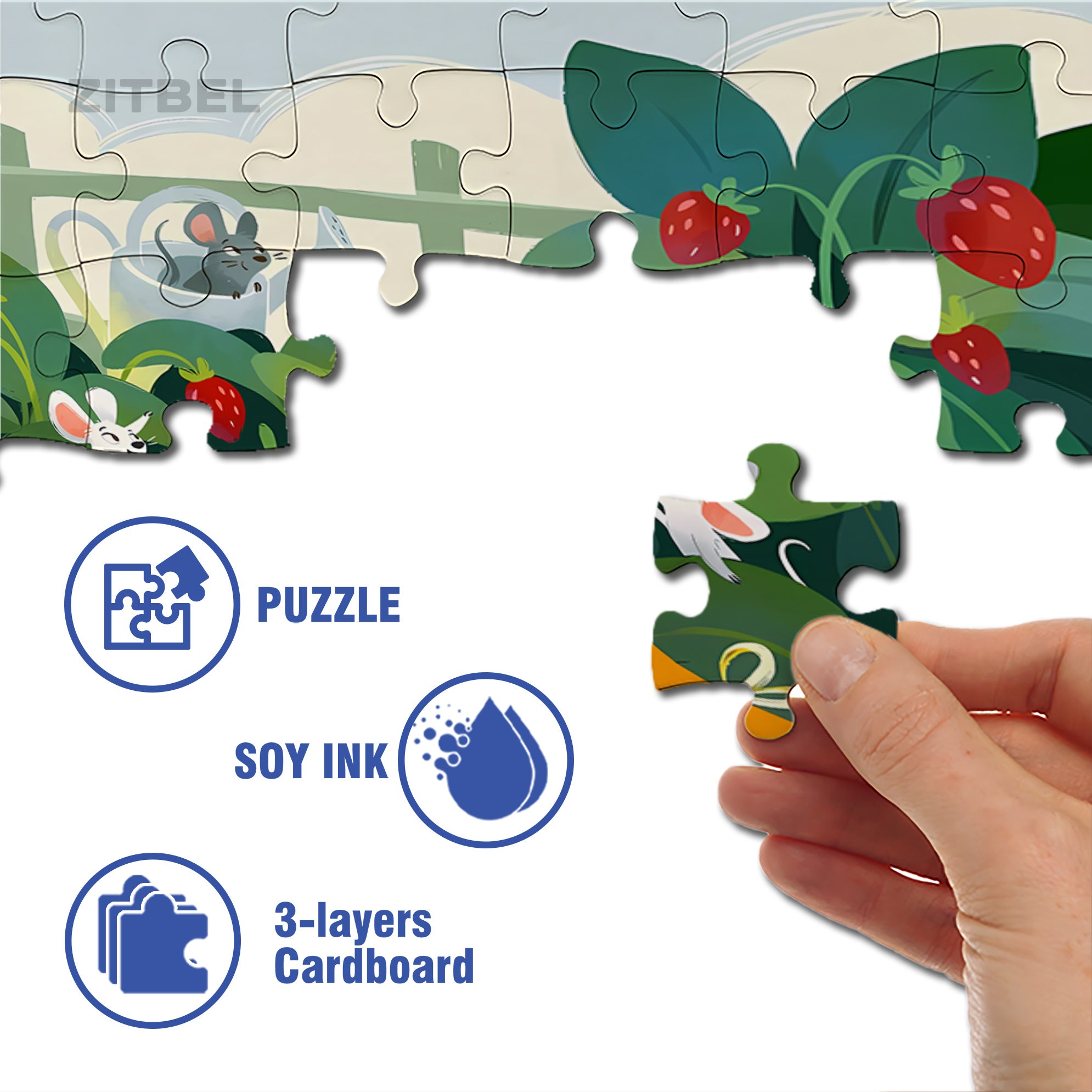 Animal Gardeners 500pcs/1000pcs Jigsaw Puzzle, Scratch-Resistant, Interactive Family Game & Brain-Boosting DIY Decor, Perfect for Halloween, Christmas & New Year Gifts, Family Puzzle Game