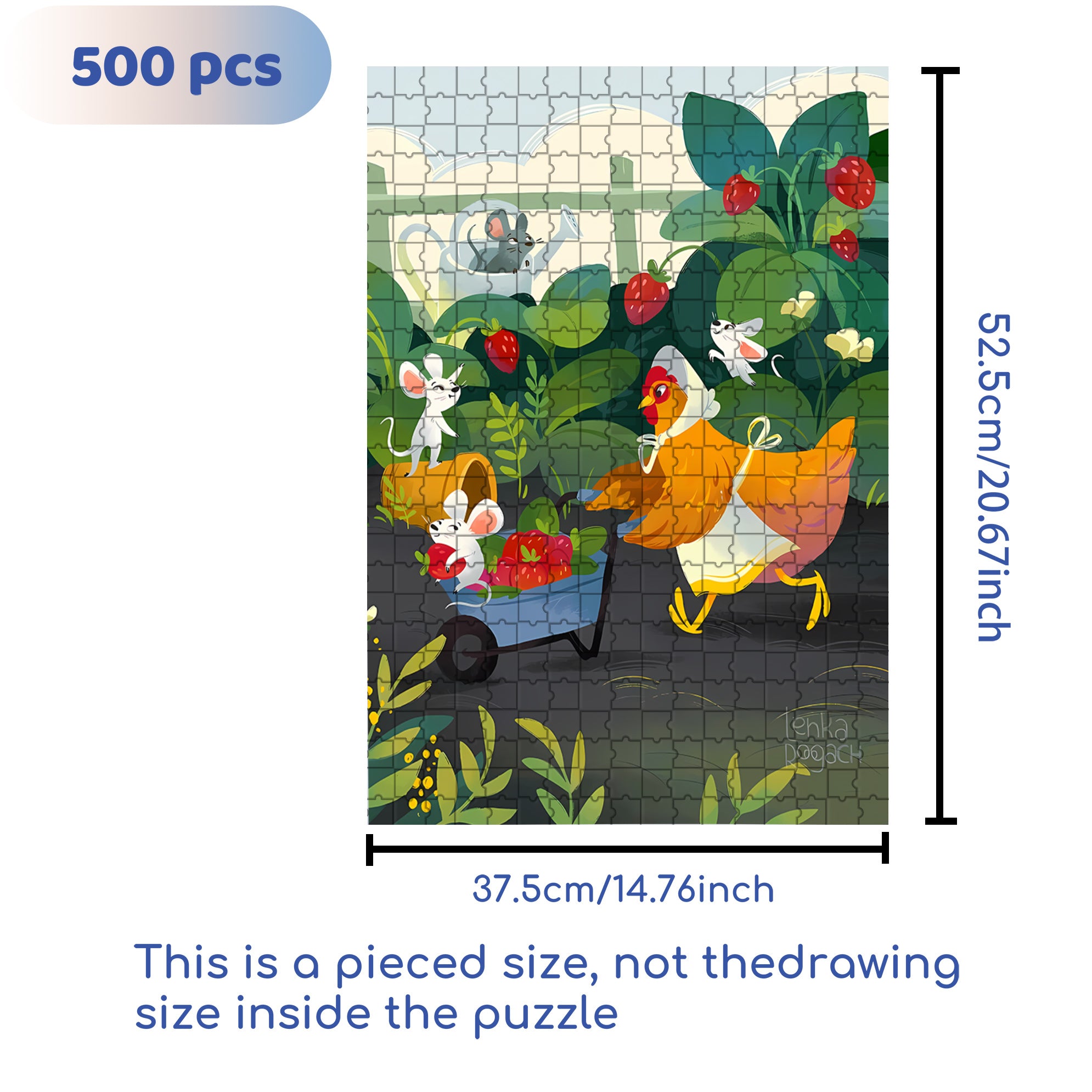 Animal Gardeners 500pcs/1000pcs Jigsaw Puzzle, Scratch-Resistant, Interactive Family Game & Brain-Boosting DIY Decor, Perfect for Halloween, Christmas & New Year Gifts, Family Puzzle Game