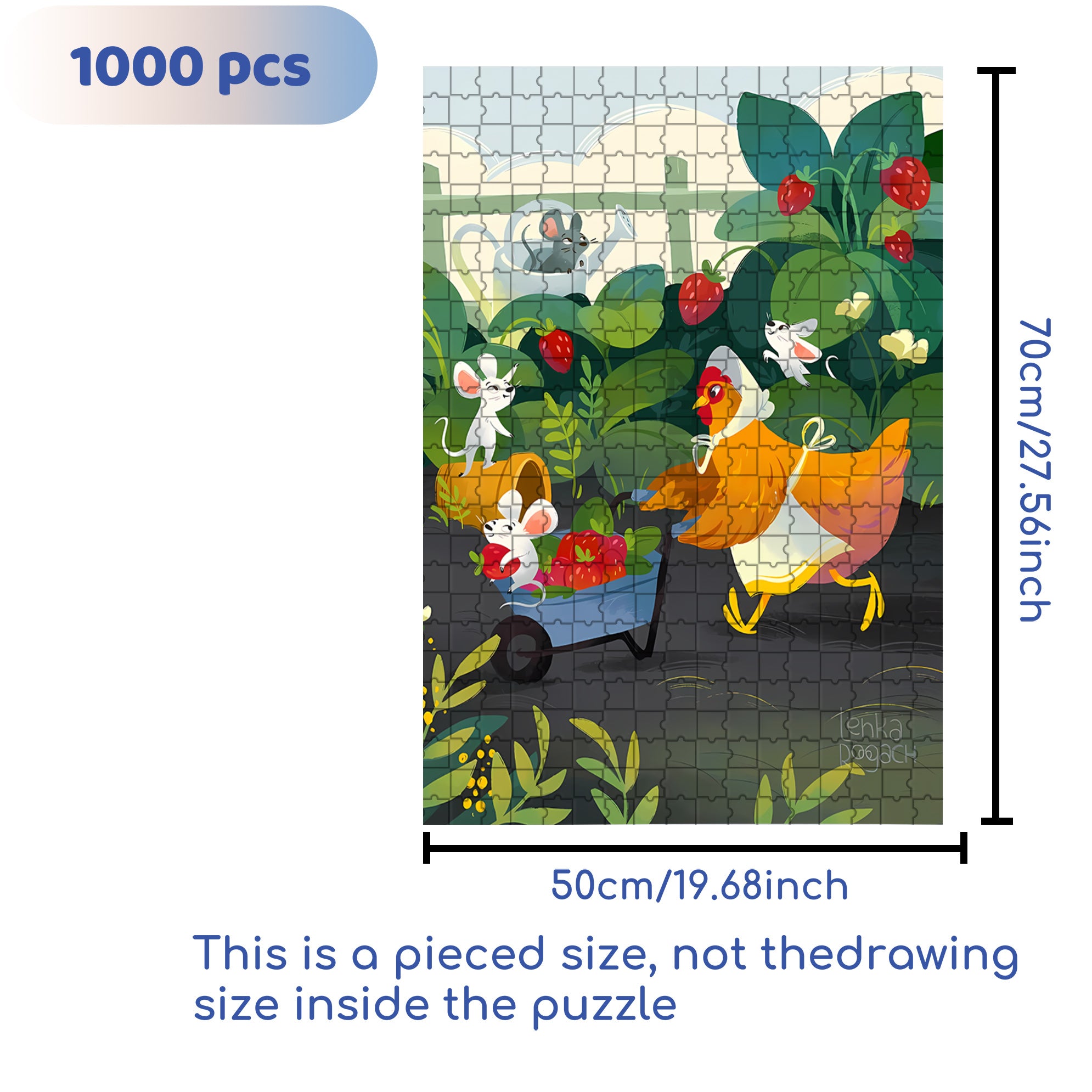 Animal Gardeners 500pcs/1000pcs Jigsaw Puzzle, Scratch-Resistant, Interactive Family Game & Brain-Boosting DIY Decor, Perfect for Halloween, Christmas & New Year Gifts, Family Puzzle Game