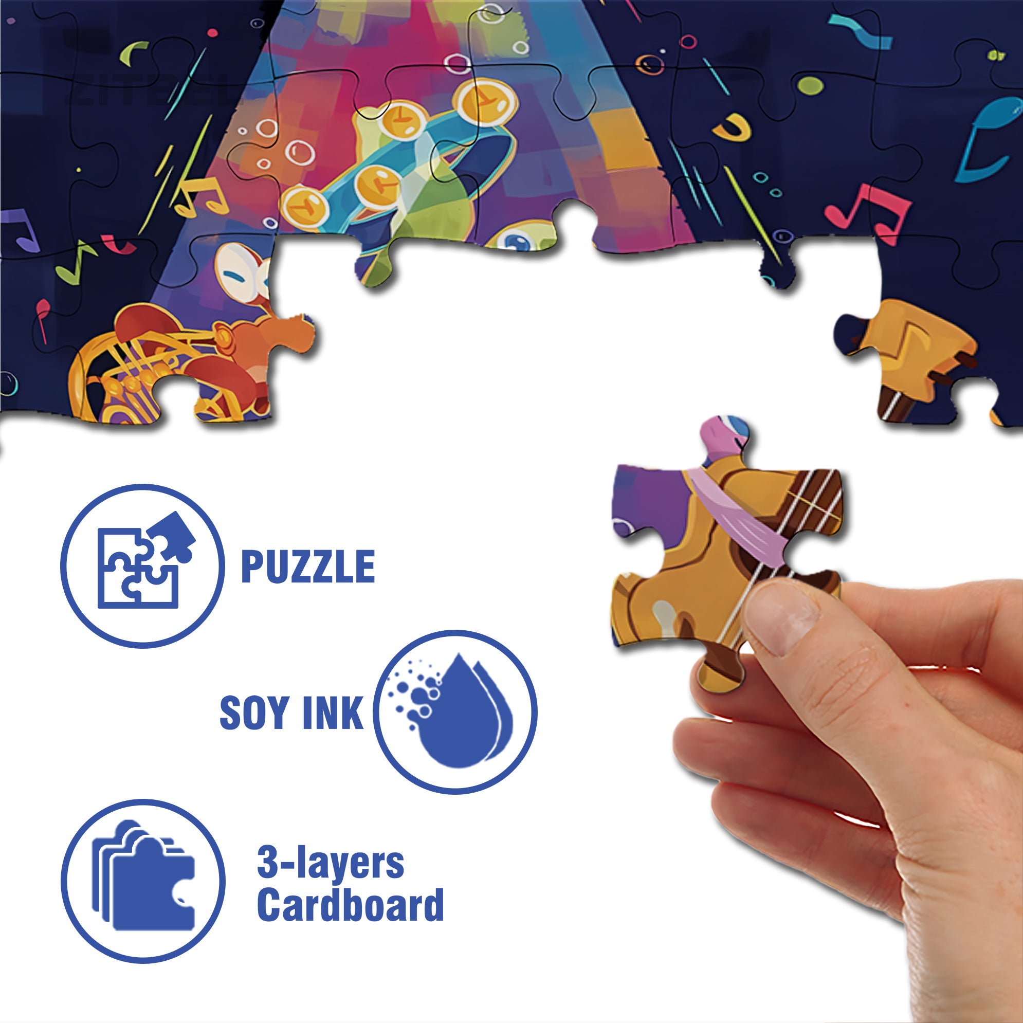 Band 500pcs/1000pcs Jigsaw Puzzle, Scratch-Resistant, Interactive Family Game & Brain-Boosting DIY Decor, Perfect for Halloween, Christmas & New Year Gifts, Family Puzzle Game
