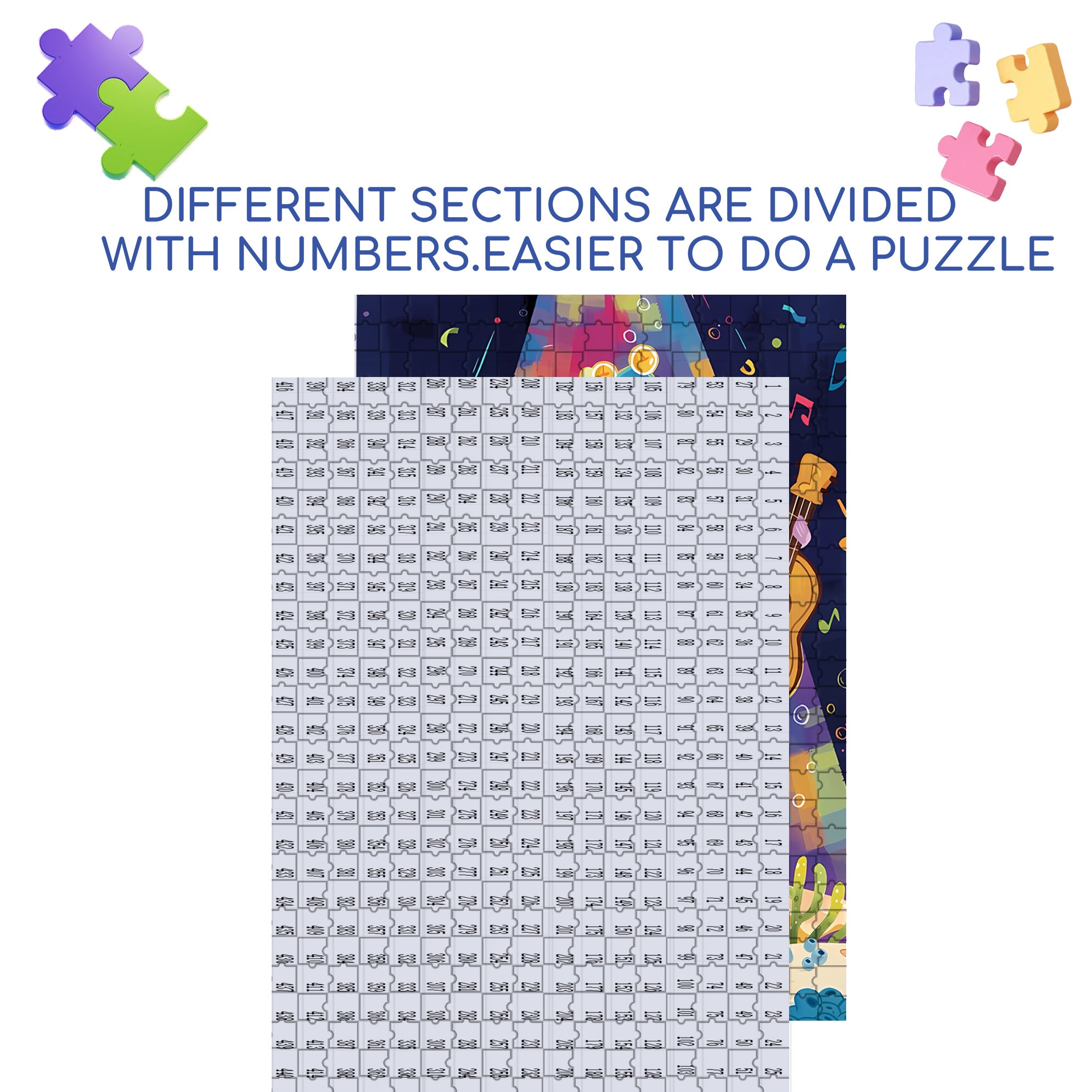 Band 500pcs/1000pcs Jigsaw Puzzle, Scratch-Resistant, Interactive Family Game & Brain-Boosting DIY Decor, Perfect for Halloween, Christmas & New Year Gifts, Family Puzzle Game