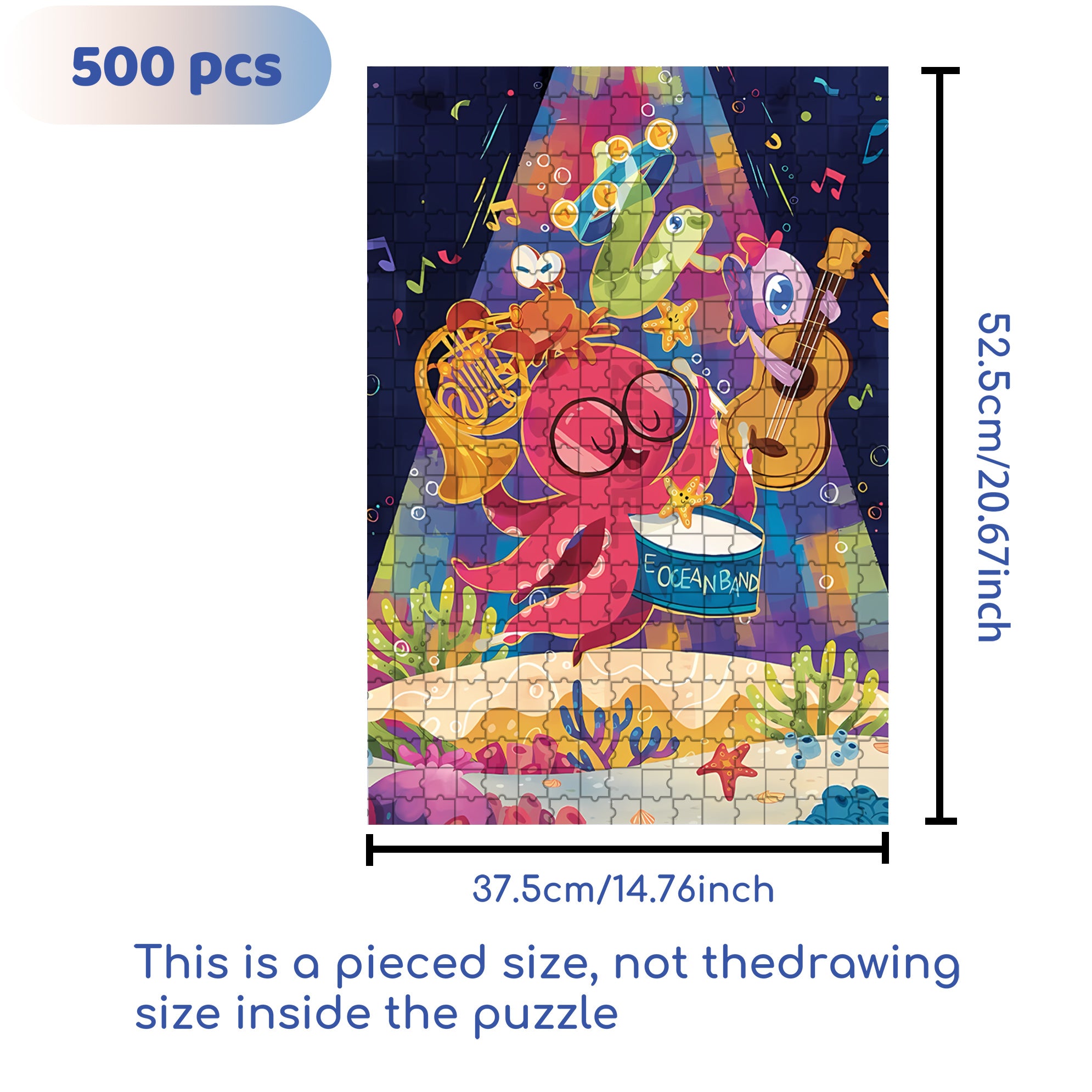 Band 500pcs/1000pcs Jigsaw Puzzle, Scratch-Resistant, Interactive Family Game & Brain-Boosting DIY Decor, Perfect for Halloween, Christmas & New Year Gifts, Family Puzzle Game