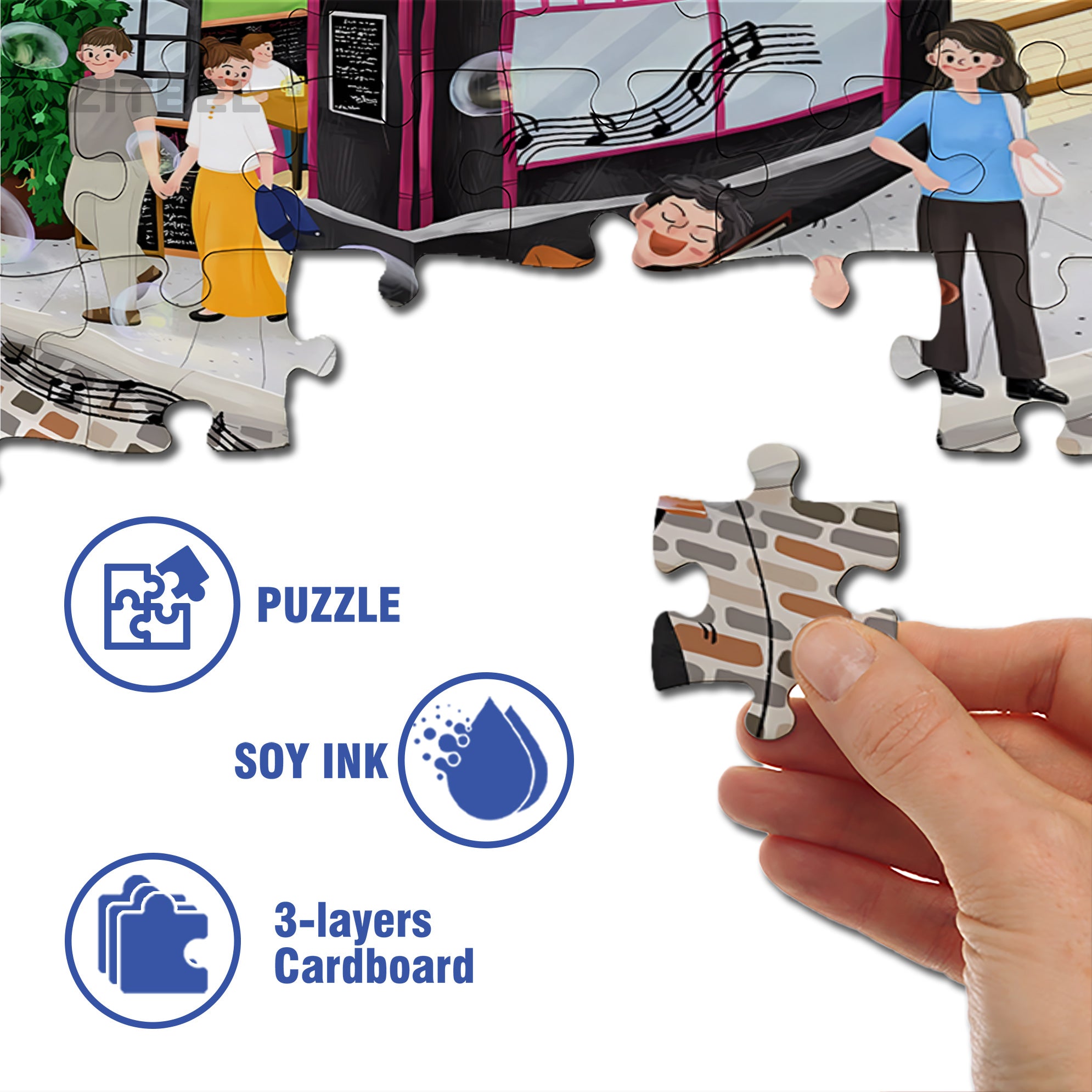 Busker 500pcs/1000pcs Jigsaw Puzzle, Scratch-Resistant, Interactive Family Game & Brain-Boosting DIY Decor, Perfect for Halloween, Christmas & New Year Gifts, Family Puzzle Game