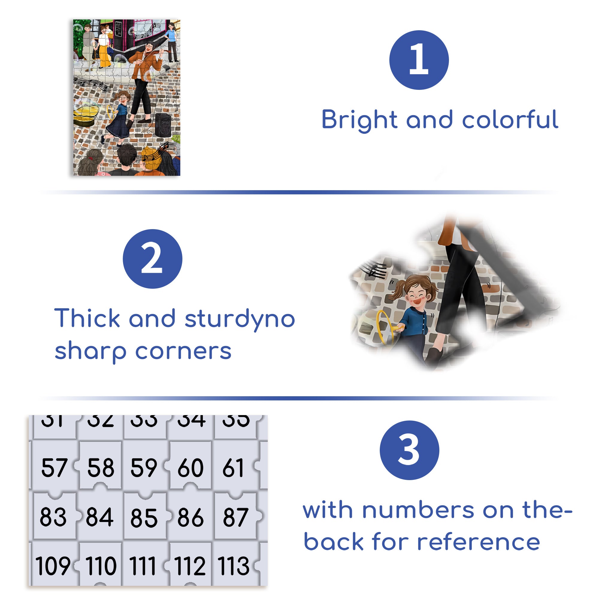 Busker 500pcs/1000pcs Jigsaw Puzzle, Scratch-Resistant, Interactive Family Game & Brain-Boosting DIY Decor, Perfect for Halloween, Christmas & New Year Gifts, Family Puzzle Game