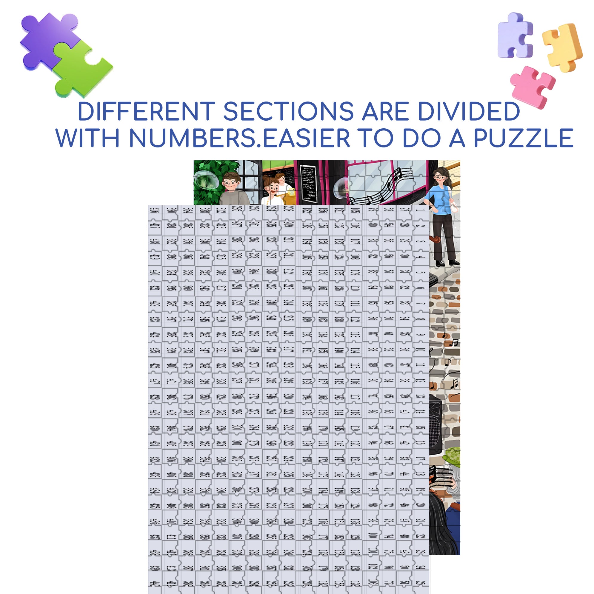 Busker 500pcs/1000pcs Jigsaw Puzzle, Scratch-Resistant, Interactive Family Game & Brain-Boosting DIY Decor, Perfect for Halloween, Christmas & New Year Gifts, Family Puzzle Game