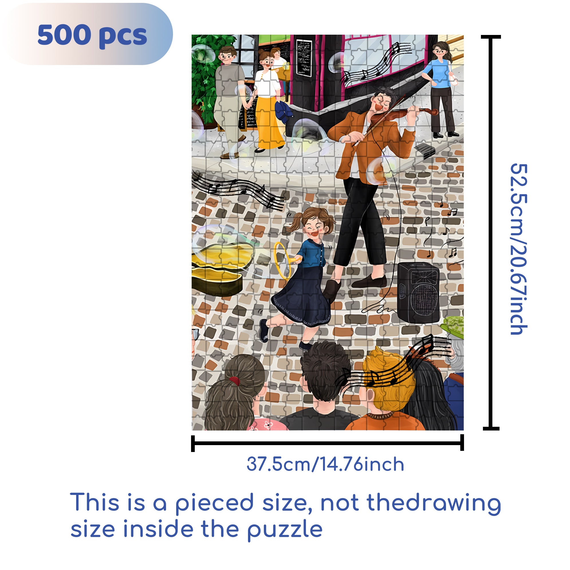 Busker 500pcs/1000pcs Jigsaw Puzzle, Scratch-Resistant, Interactive Family Game & Brain-Boosting DIY Decor, Perfect for Halloween, Christmas & New Year Gifts, Family Puzzle Game