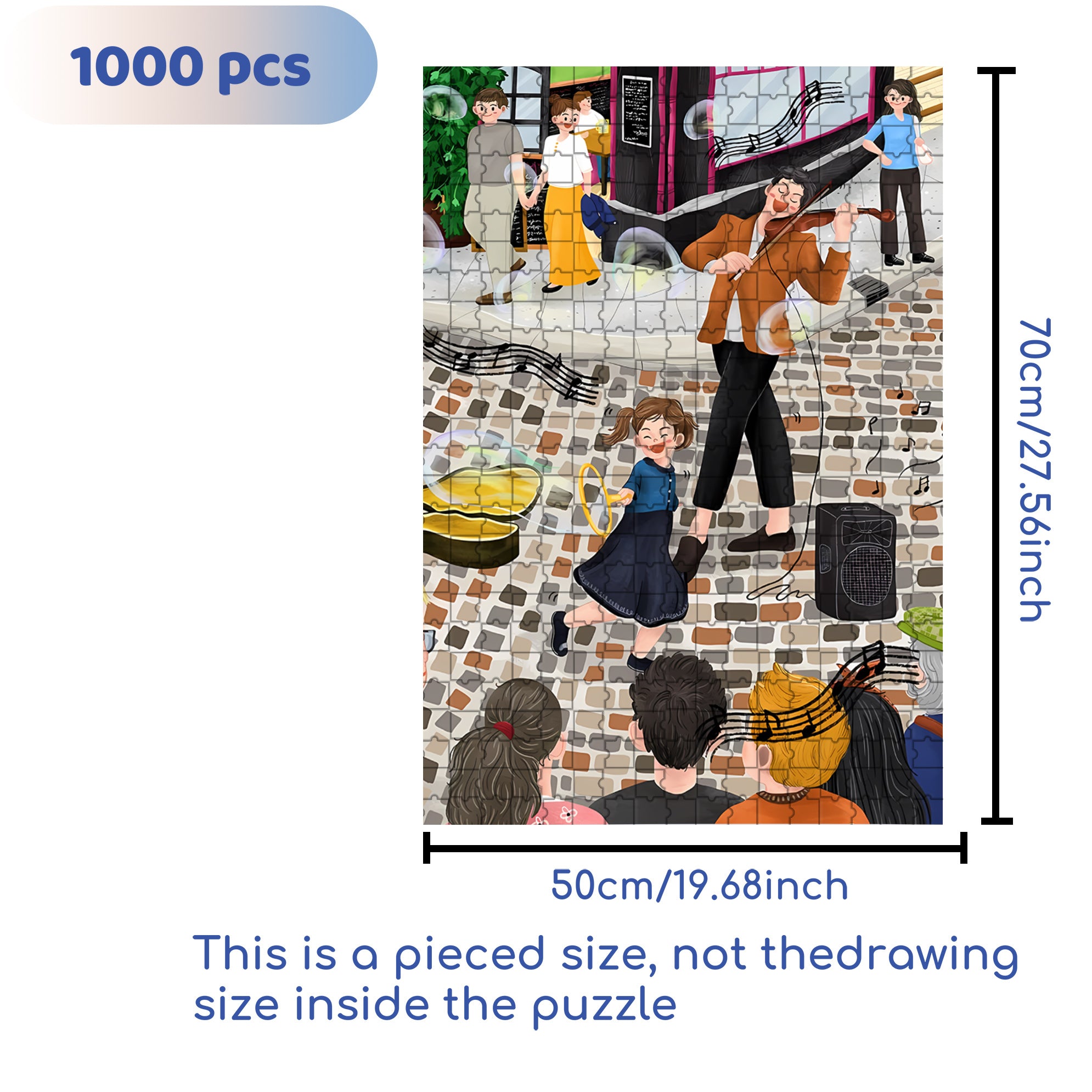 Busker 500pcs/1000pcs Jigsaw Puzzle, Scratch-Resistant, Interactive Family Game & Brain-Boosting DIY Decor, Perfect for Halloween, Christmas & New Year Gifts, Family Puzzle Game