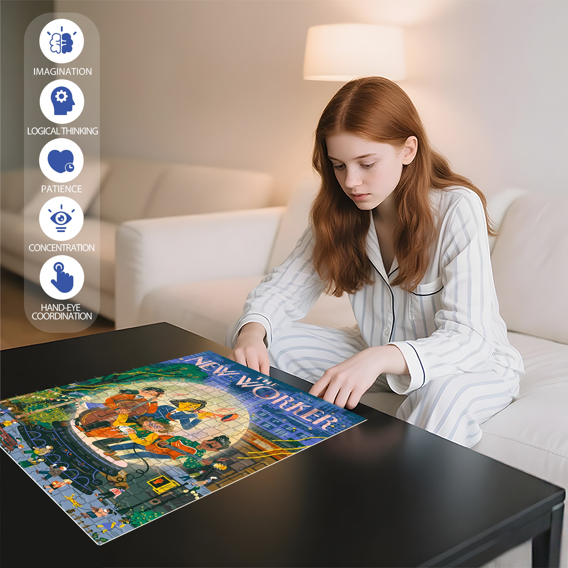 Central Park 500pcs/1000pcs Jigsaw Puzzle, Scratch-Resistant, Interactive Family Game & Brain-Boosting DIY Decor, Perfect for Halloween, Christmas & New Year Gifts, Family Puzzle Game