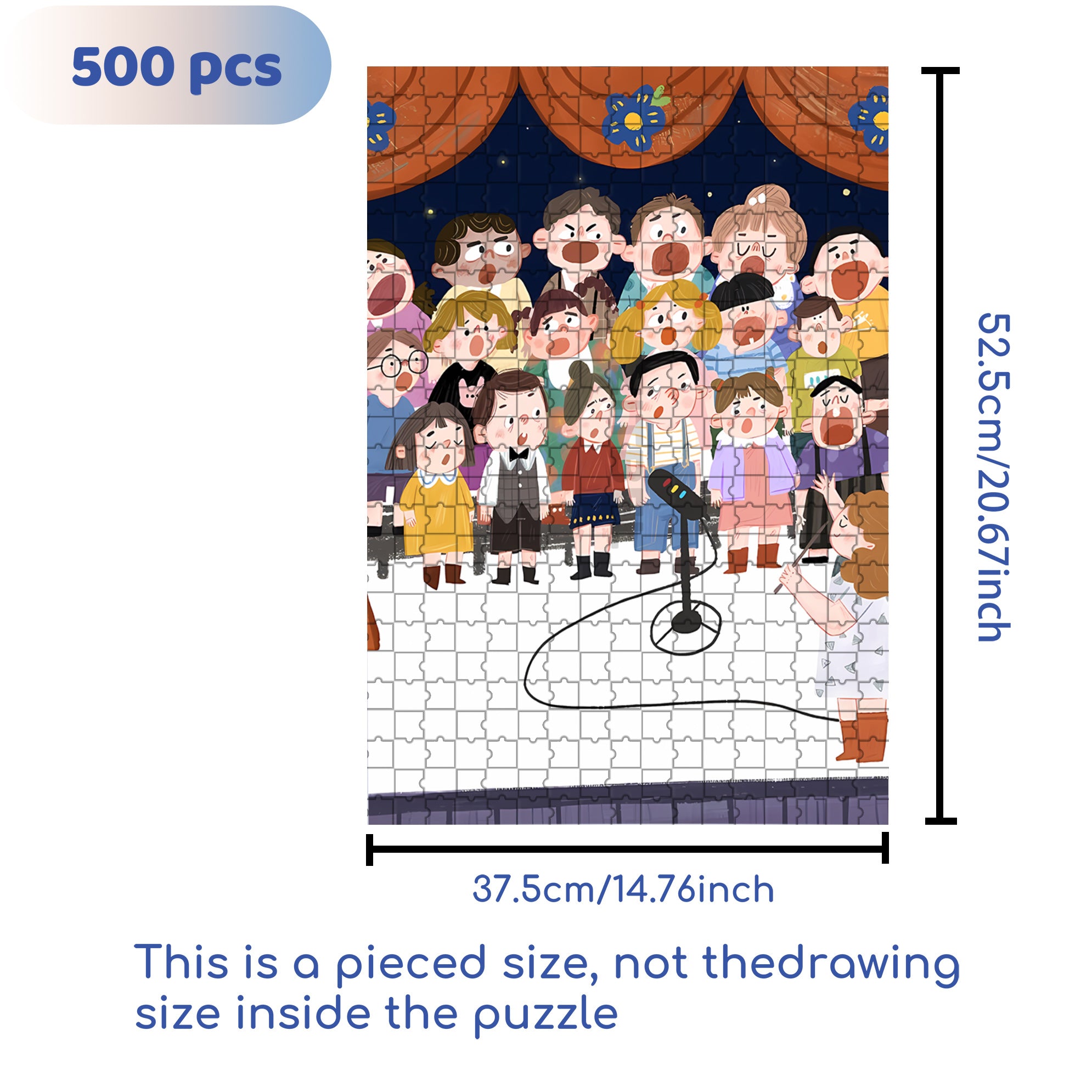 Chorus 500pcs/1000pcs Jigsaw Puzzle, Scratch-Resistant, Interactive Family Game & Brain-Boosting DIY Decor, Perfect for Halloween, Christmas & New Year Gifts, Family Puzzle Game