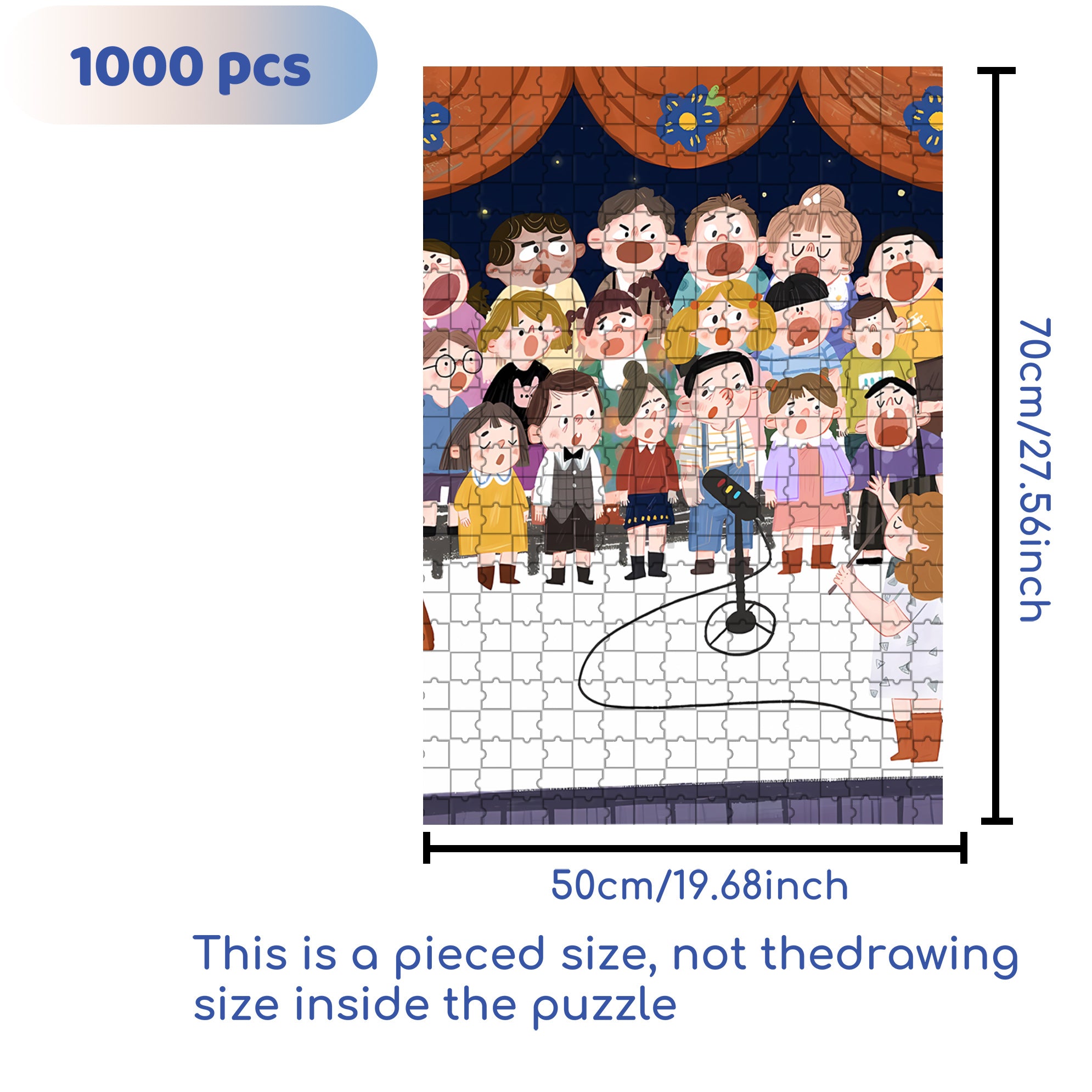 Chorus 500pcs/1000pcs Jigsaw Puzzle, Scratch-Resistant, Interactive Family Game & Brain-Boosting DIY Decor, Perfect for Halloween, Christmas & New Year Gifts, Family Puzzle Game