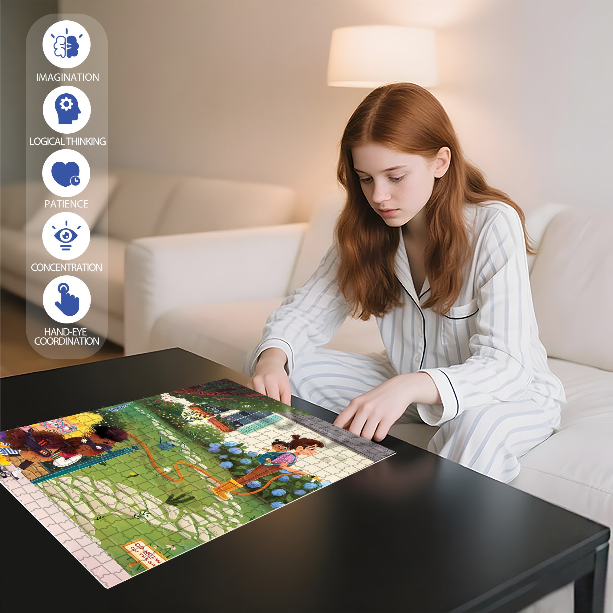 Claudia 500pcs/1000pcs Jigsaw Puzzle, Scratch-Resistant, Interactive Family Game & Brain-Boosting DIY Decor, Perfect for Halloween, Christmas & New Year Gifts, Family Puzzle Game