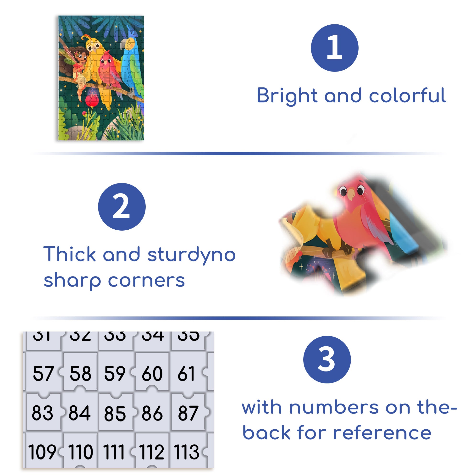 Colored Birds 500pcs/1000pcs Jigsaw Puzzle, Scratch-Resistant, Interactive Family Game & Brain-Boosting DIY Decor, Perfect for Halloween, Christmas & New Year Gifts, Family Puzzle Game