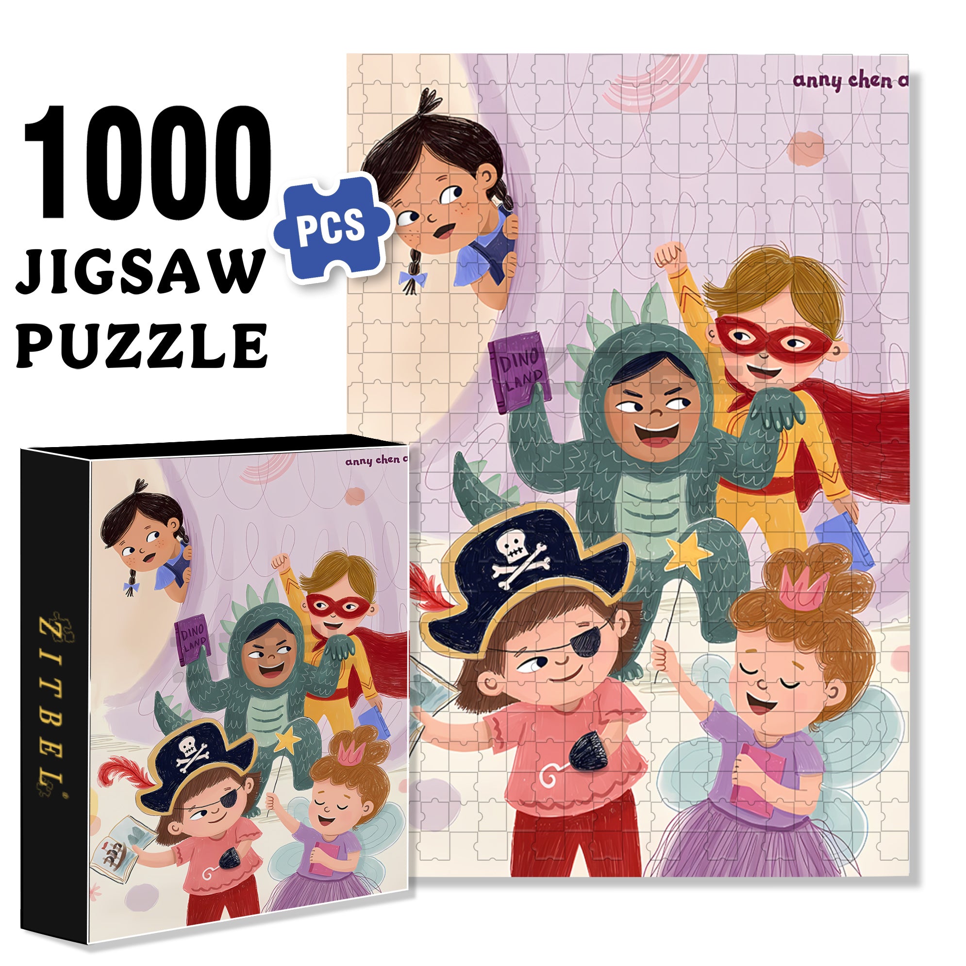 Cosplay 500pcs/1000pcs Jigsaw Puzzle, Scratch-Resistant, Interactive Family Game & Brain-Boosting DIY Decor, Perfect for Halloween, Christmas & New Year Gifts, Family Puzzle Game