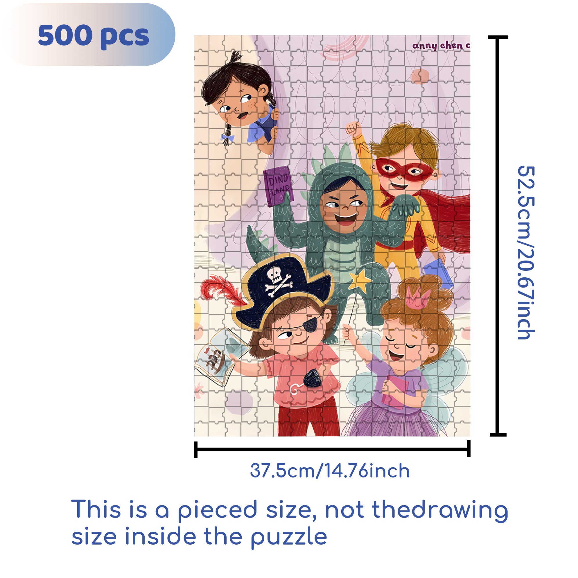 Cosplay 500pcs/1000pcs Jigsaw Puzzle, Scratch-Resistant, Interactive Family Game & Brain-Boosting DIY Decor, Perfect for Halloween, Christmas & New Year Gifts, Family Puzzle Game