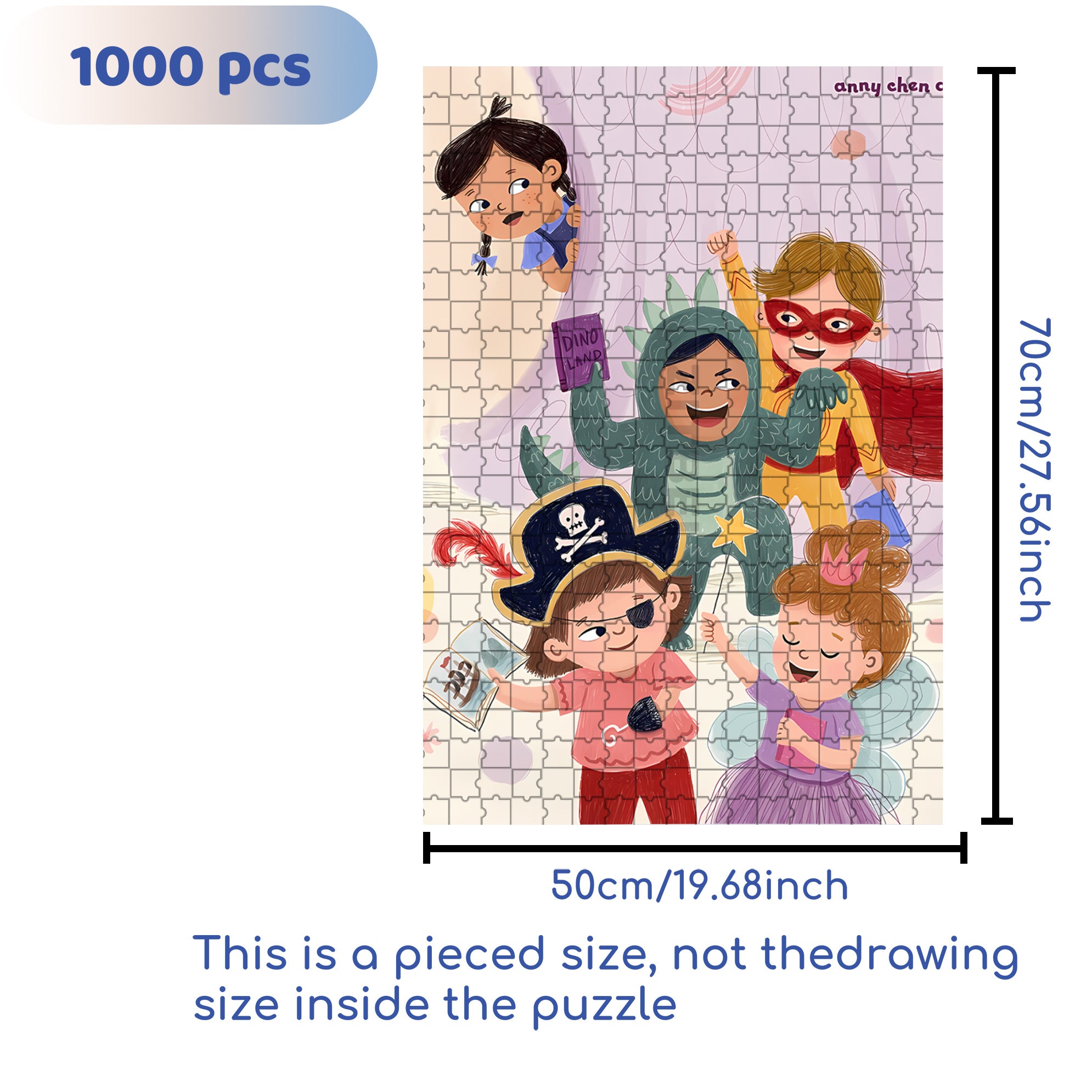 Cosplay 500pcs/1000pcs Jigsaw Puzzle, Scratch-Resistant, Interactive Family Game & Brain-Boosting DIY Decor, Perfect for Halloween, Christmas & New Year Gifts, Family Puzzle Game