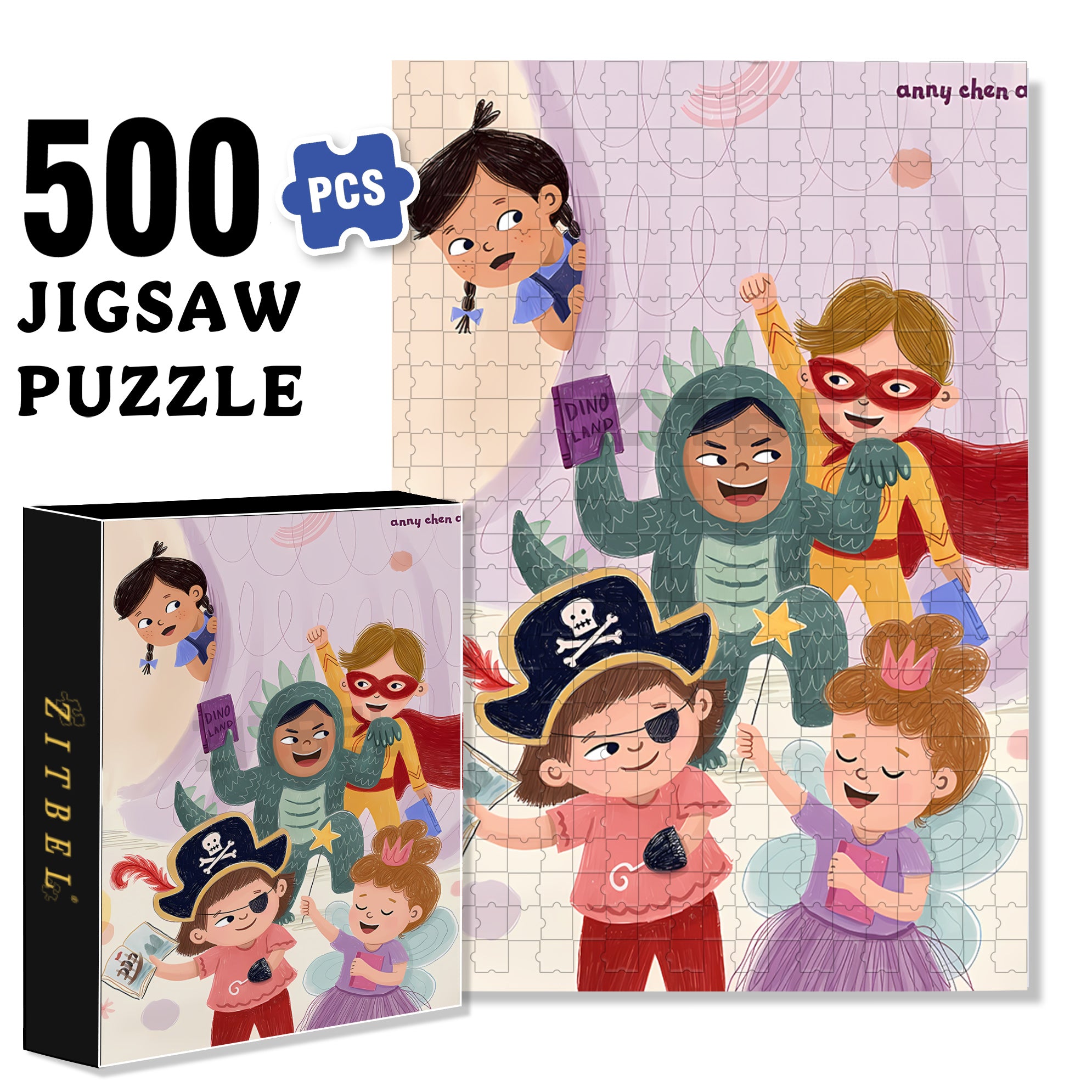 Cosplay 500pcs/1000pcs Jigsaw Puzzle, Scratch-Resistant, Interactive Family Game & Brain-Boosting DIY Decor, Perfect for Halloween, Christmas & New Year Gifts, Family Puzzle Game