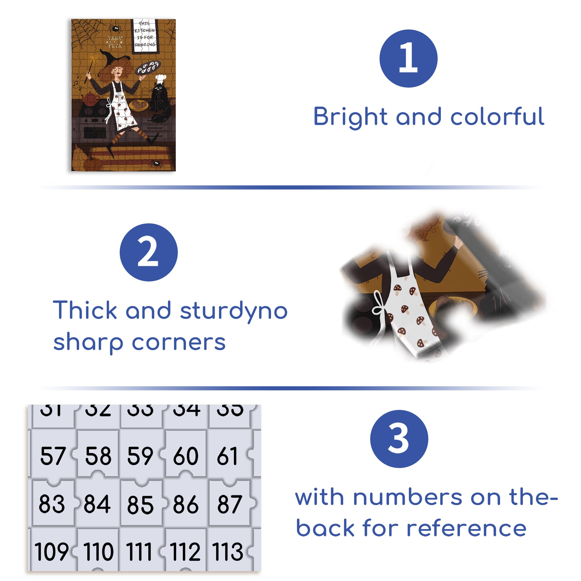 Curly-haired Witch 500pcs/1000pcs Jigsaw Puzzle, Scratch-Resistant, Interactive Family Game & Brain-Boosting DIY Decor, Perfect for Halloween, Christmas & New Year Gifts, Family Puzzle Game