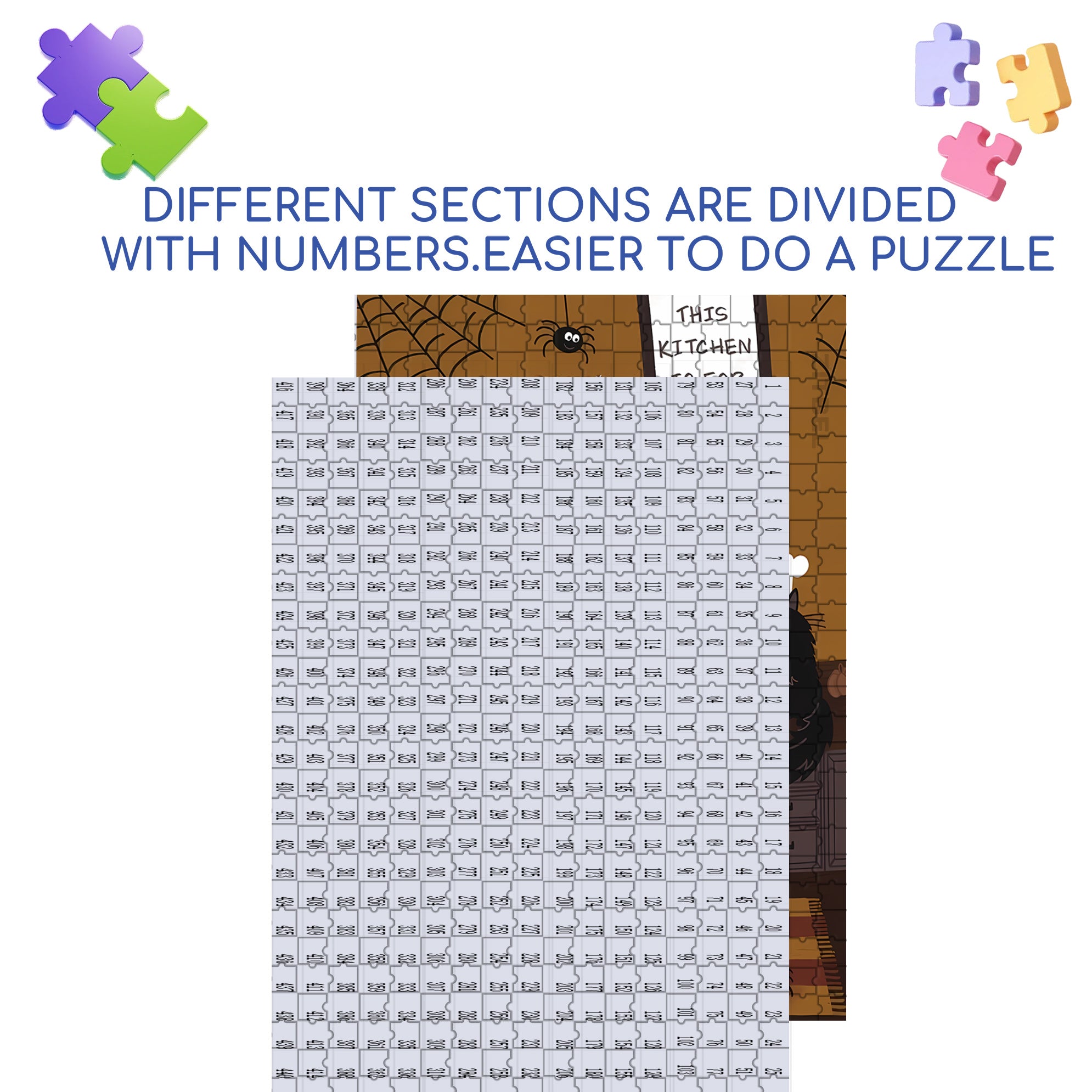 Curly-haired Witch 500pcs/1000pcs Jigsaw Puzzle, Scratch-Resistant, Interactive Family Game & Brain-Boosting DIY Decor, Perfect for Halloween, Christmas & New Year Gifts, Family Puzzle Game