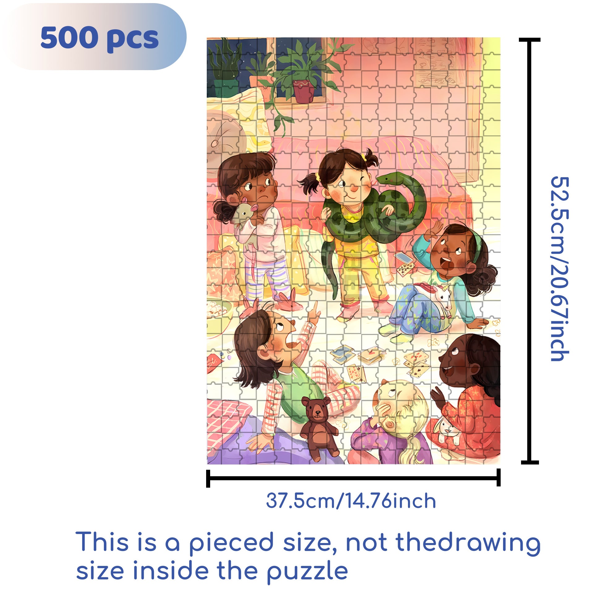 Dance With The Snake 500pcs/1000pcs Jigsaw Puzzle, Scratch-Resistant, Interactive Family Game & Brain-Boosting DIY Decor, Perfect for Halloween, Christmas & New Year Gifts, Family Puzzle Game