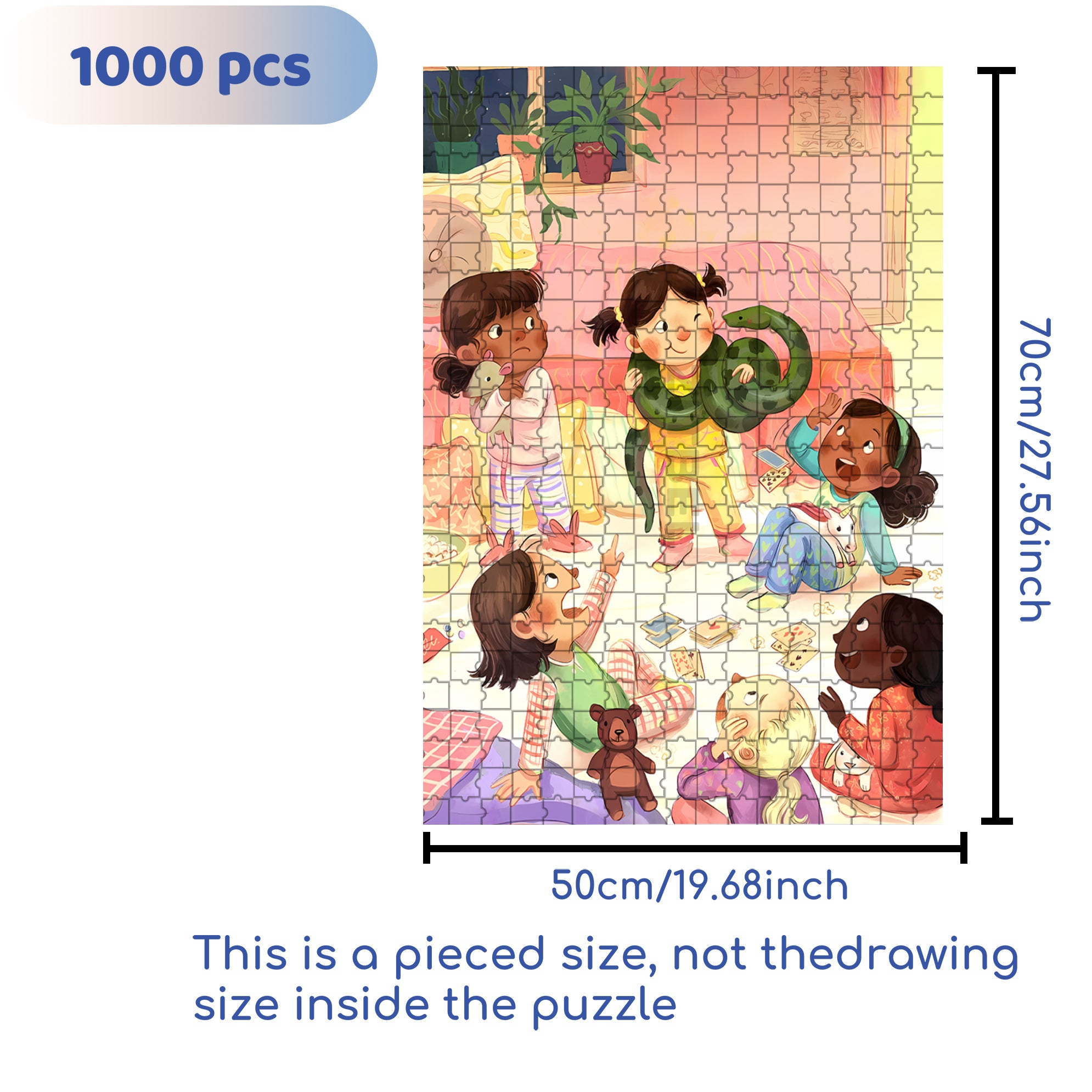 Dance With The Snake 500pcs/1000pcs Jigsaw Puzzle, Scratch-Resistant, Interactive Family Game & Brain-Boosting DIY Decor, Perfect for Halloween, Christmas & New Year Gifts, Family Puzzle Game
