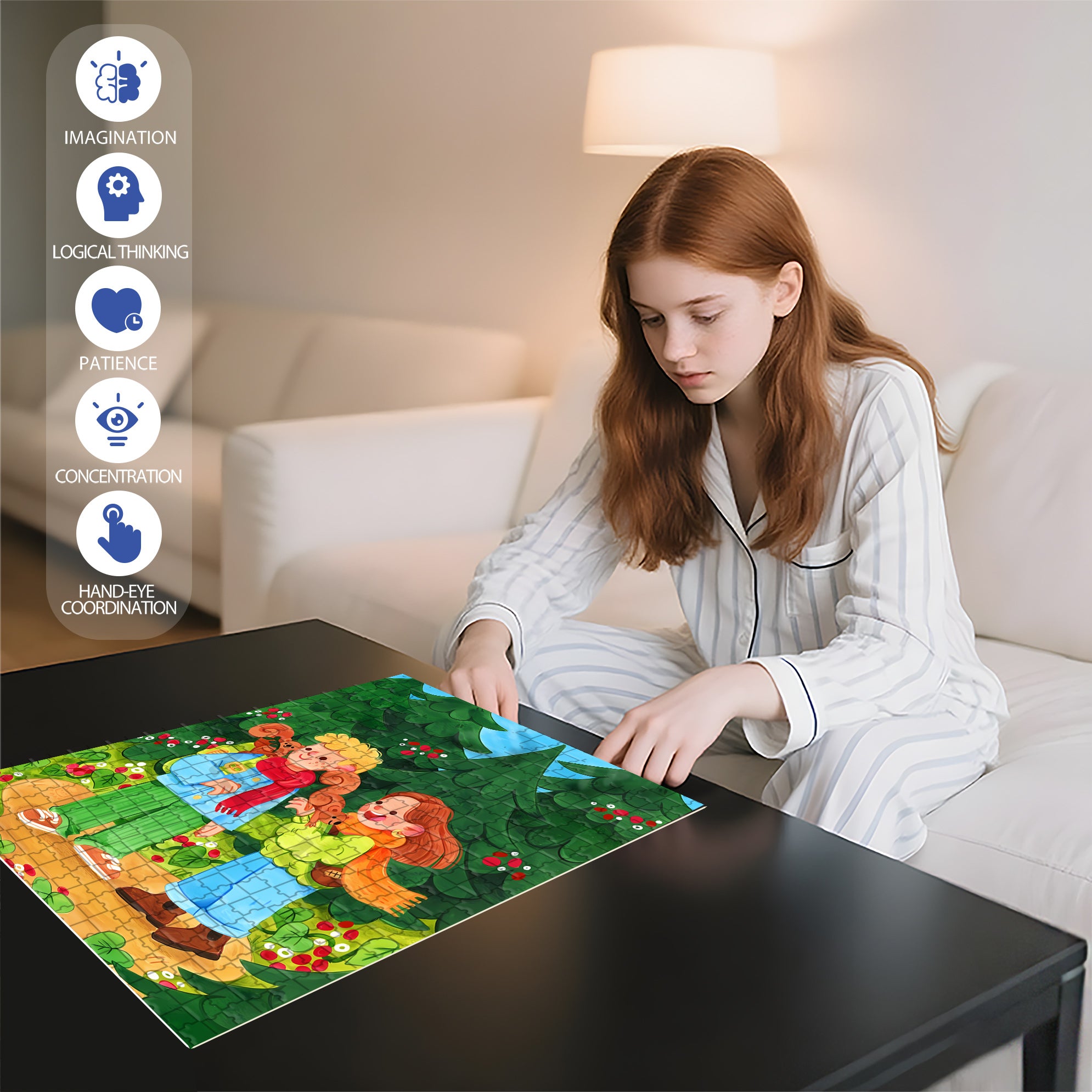 Excursion 500pcs/1000pcs Jigsaw Puzzle, Scratch-Resistant, Interactive Family Game & Brain-Boosting DIY Decor, Perfect for Halloween, Christmas & New Year Gifts, Family Puzzle Game