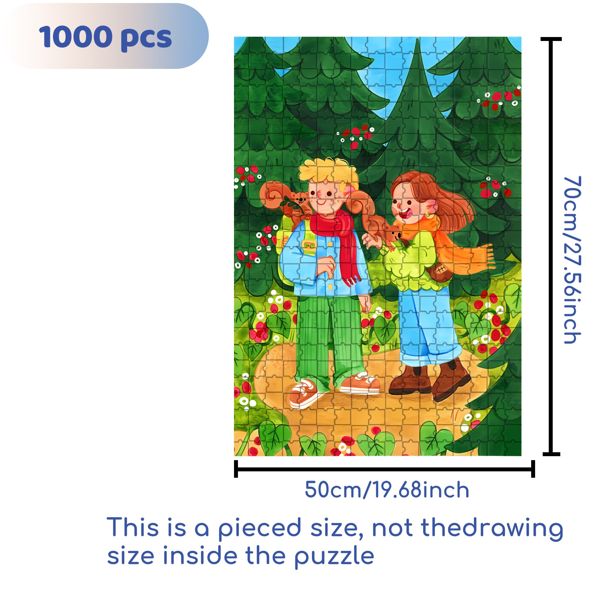 Excursion 500pcs/1000pcs Jigsaw Puzzle, Scratch-Resistant, Interactive Family Game & Brain-Boosting DIY Decor, Perfect for Halloween, Christmas & New Year Gifts, Family Puzzle Game