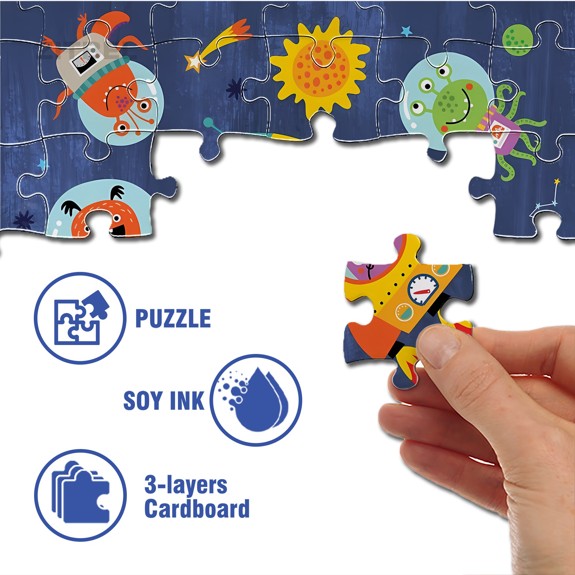 Explore The Universe 500pcs/1000pcs Jigsaw Puzzle, Scratch-Resistant, Interactive Family Game & Brain-Boosting DIY Decor, Perfect for Halloween, Christmas & New Year Gifts, Family Puzzle Game