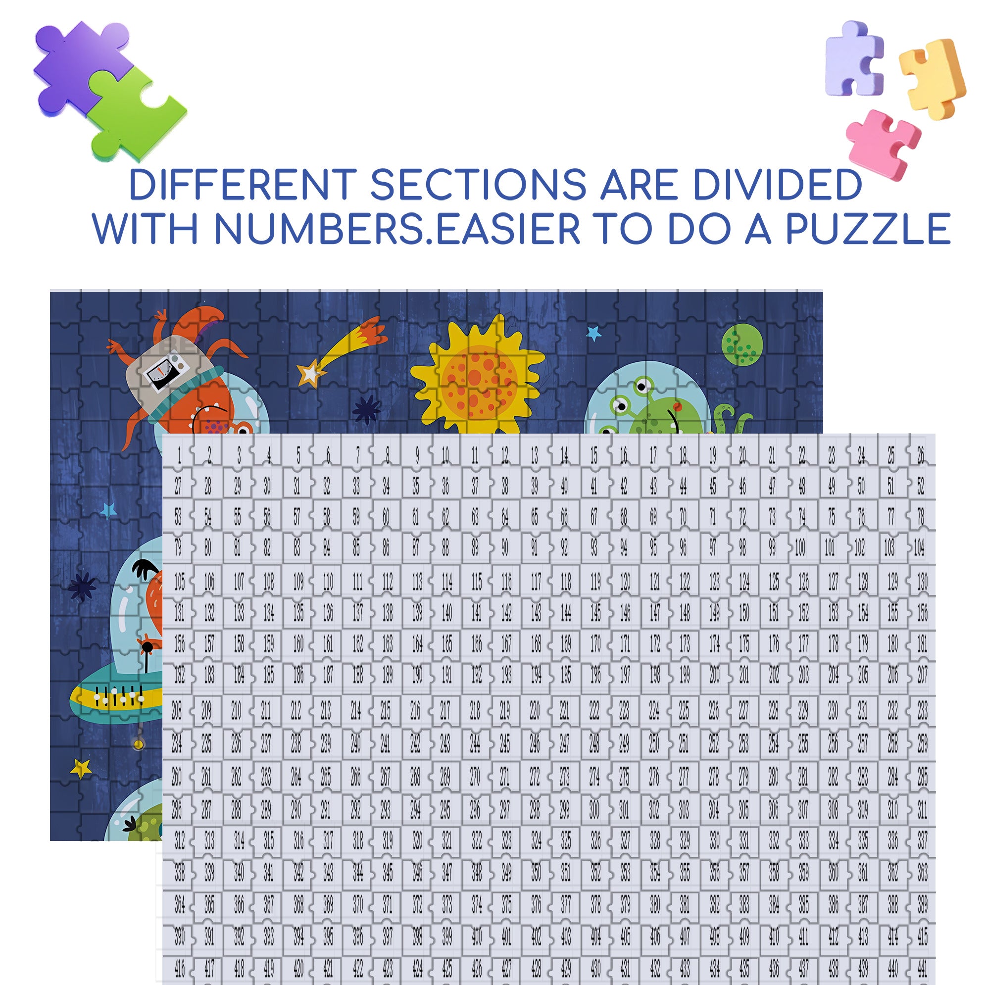 Explore The Universe 500pcs/1000pcs Jigsaw Puzzle, Scratch-Resistant, Interactive Family Game & Brain-Boosting DIY Decor, Perfect for Halloween, Christmas & New Year Gifts, Family Puzzle Game
