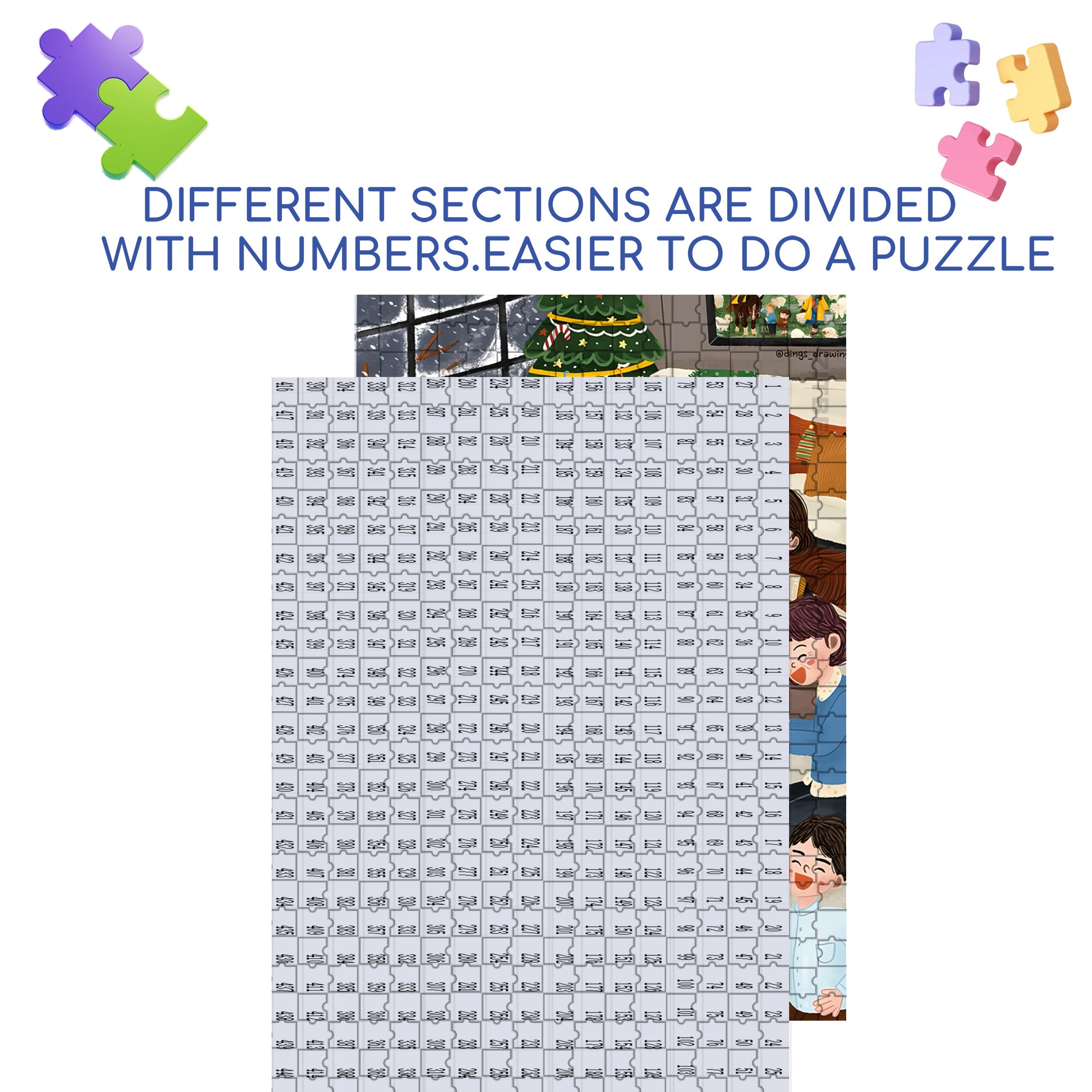 Family Party 500pcs/1000pcs Jigsaw Puzzle, Scratch-Resistant, Interactive Family Game & Brain-Boosting DIY Decor, Perfect for Halloween, Christmas & New Year Gifts, Family Puzzle Game