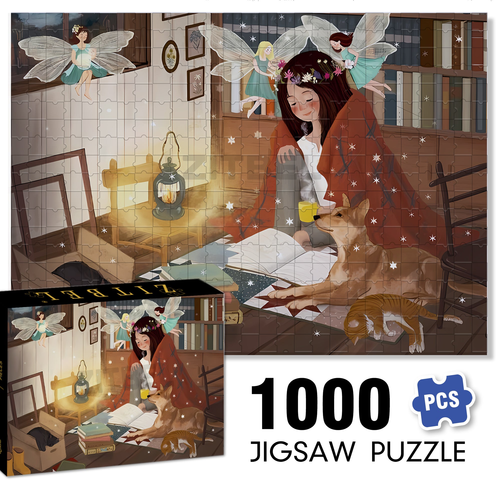 Follow You 500pcs/1000pcs Jigsaw Puzzle, Scratch-Resistant, Interactive Family Game & Brain-Boosting DIY Decor, Perfect for Halloween, Christmas & New Year Gifts, Family Puzzle Game