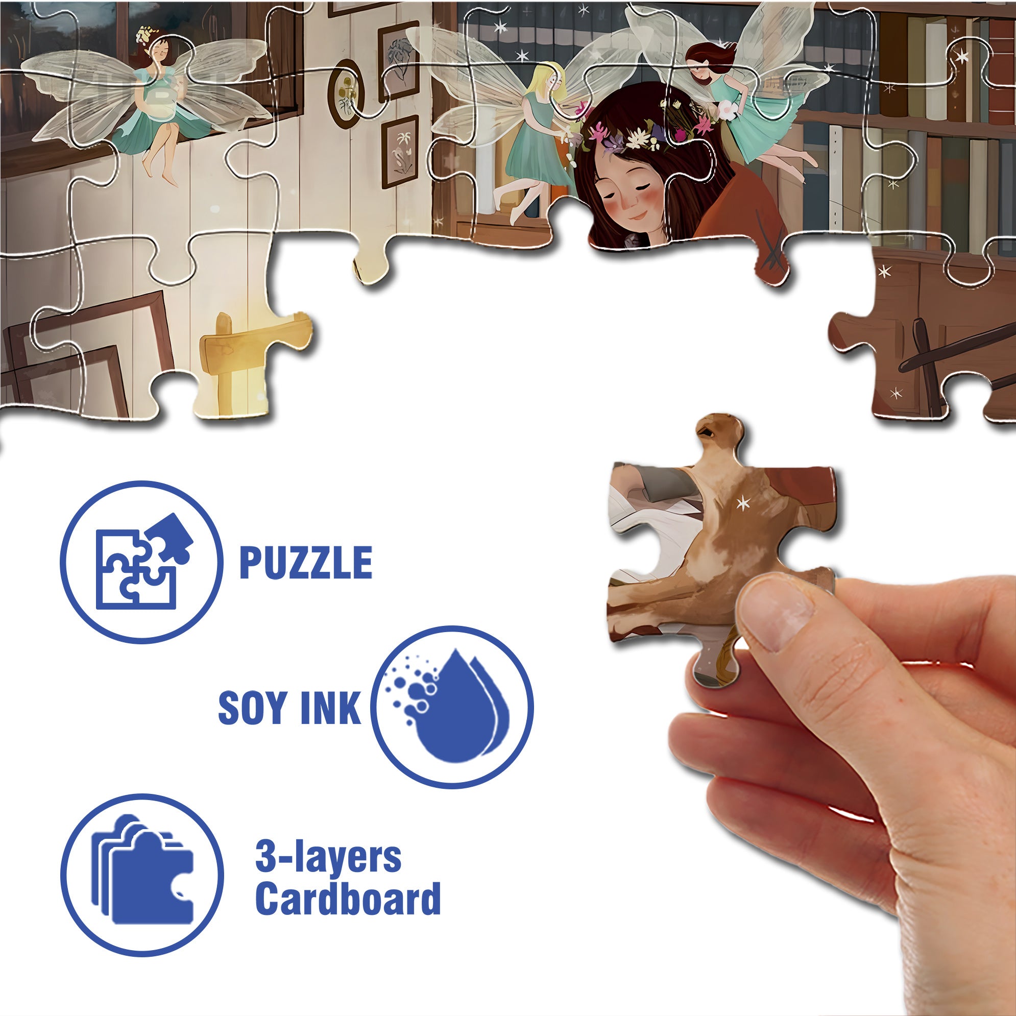 Follow You 500pcs/1000pcs Jigsaw Puzzle, Scratch-Resistant, Interactive Family Game & Brain-Boosting DIY Decor, Perfect for Halloween, Christmas & New Year Gifts, Family Puzzle Game