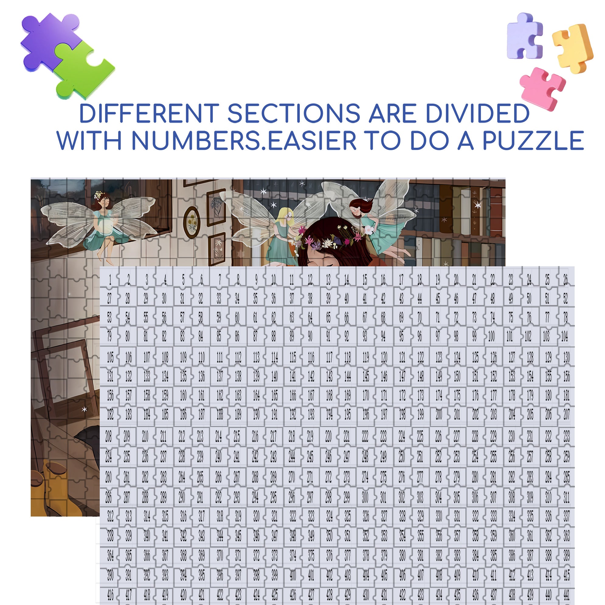 Follow You 500pcs/1000pcs Jigsaw Puzzle, Scratch-Resistant, Interactive Family Game & Brain-Boosting DIY Decor, Perfect for Halloween, Christmas & New Year Gifts, Family Puzzle Game