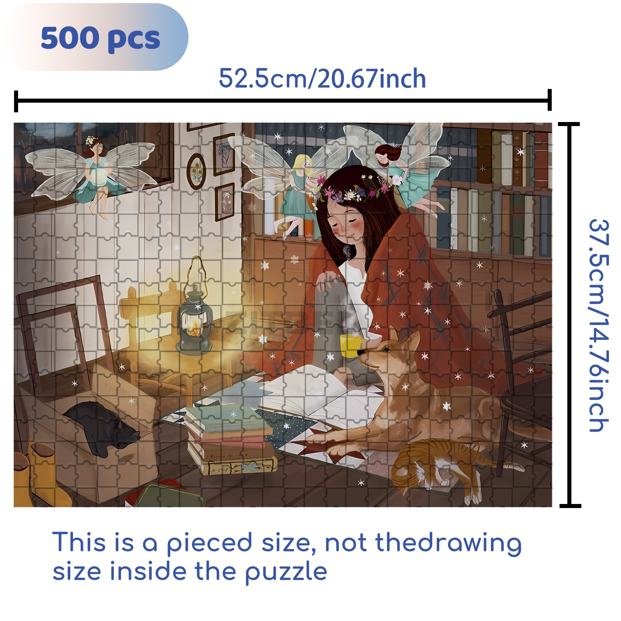 Follow You 500pcs/1000pcs Jigsaw Puzzle, Scratch-Resistant, Interactive Family Game & Brain-Boosting DIY Decor, Perfect for Halloween, Christmas & New Year Gifts, Family Puzzle Game