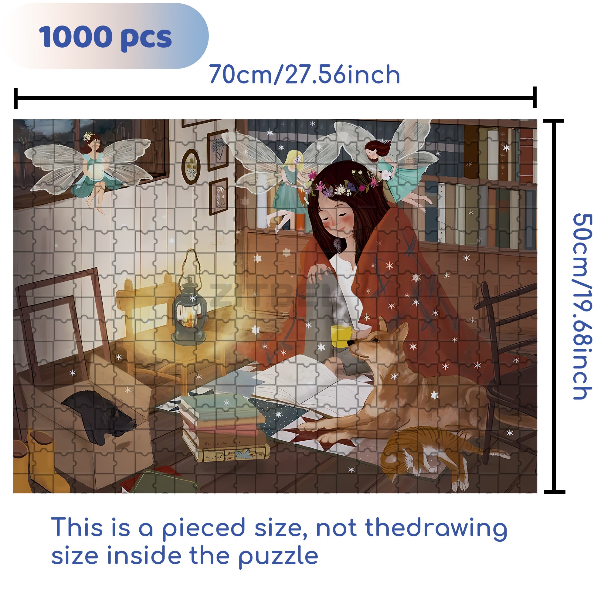 Follow You 500pcs/1000pcs Jigsaw Puzzle, Scratch-Resistant, Interactive Family Game & Brain-Boosting DIY Decor, Perfect for Halloween, Christmas & New Year Gifts, Family Puzzle Game