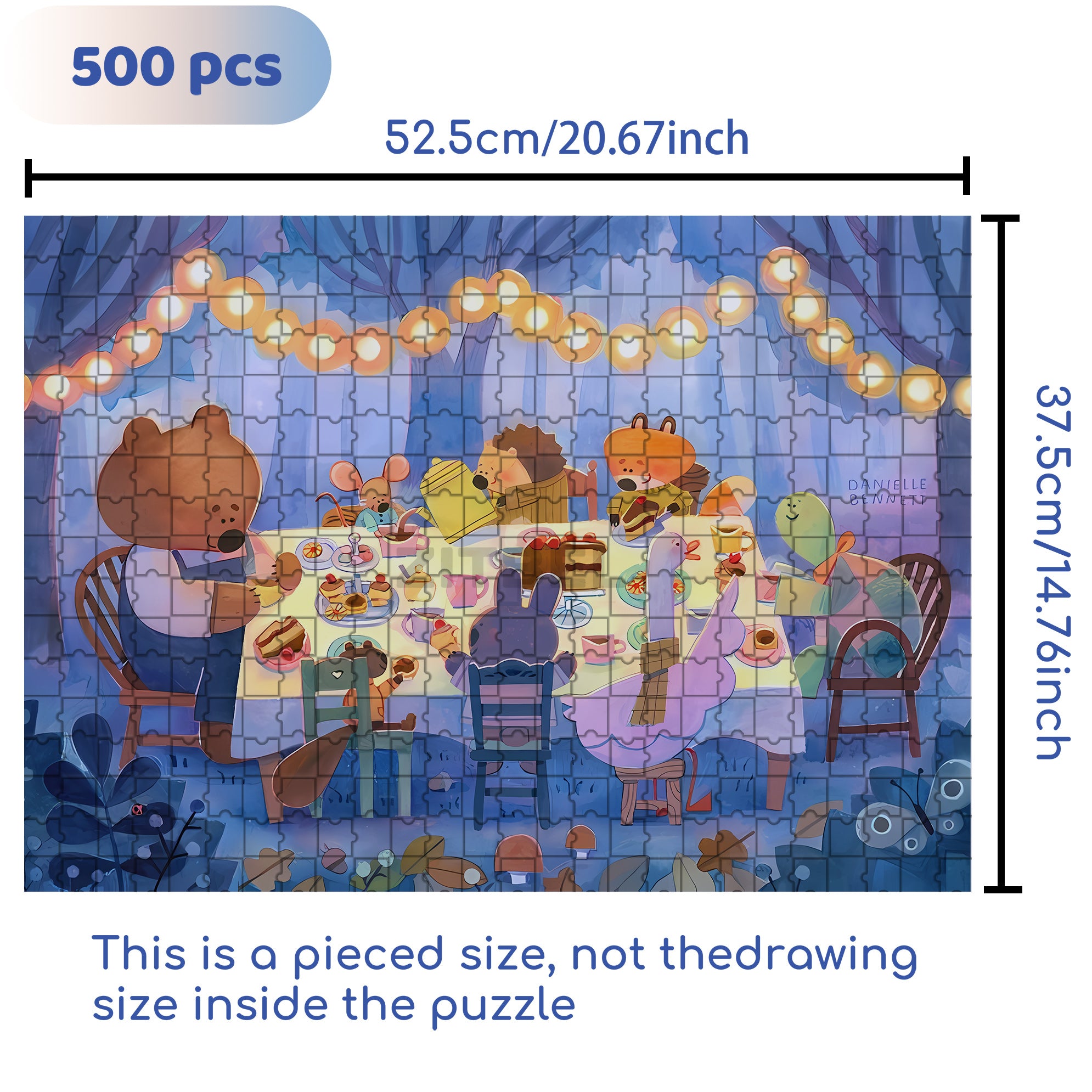 Forest Feast 500pcs/1000pcs Jigsaw Puzzle, Scratch-Resistant, Interactive Family Game & Brain-Boosting DIY Decor, Perfect for Halloween, Christmas & New Year Gifts, Family Puzzle Game