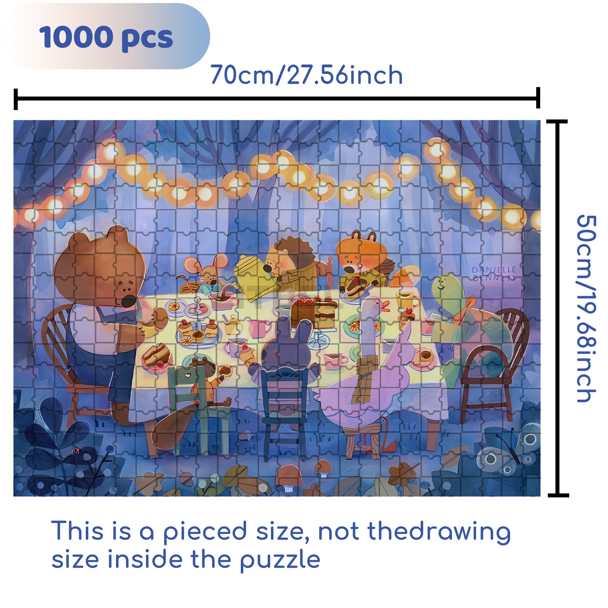 Forest Feast 500pcs/1000pcs Jigsaw Puzzle, Scratch-Resistant, Interactive Family Game & Brain-Boosting DIY Decor, Perfect for Halloween, Christmas & New Year Gifts, Family Puzzle Game
