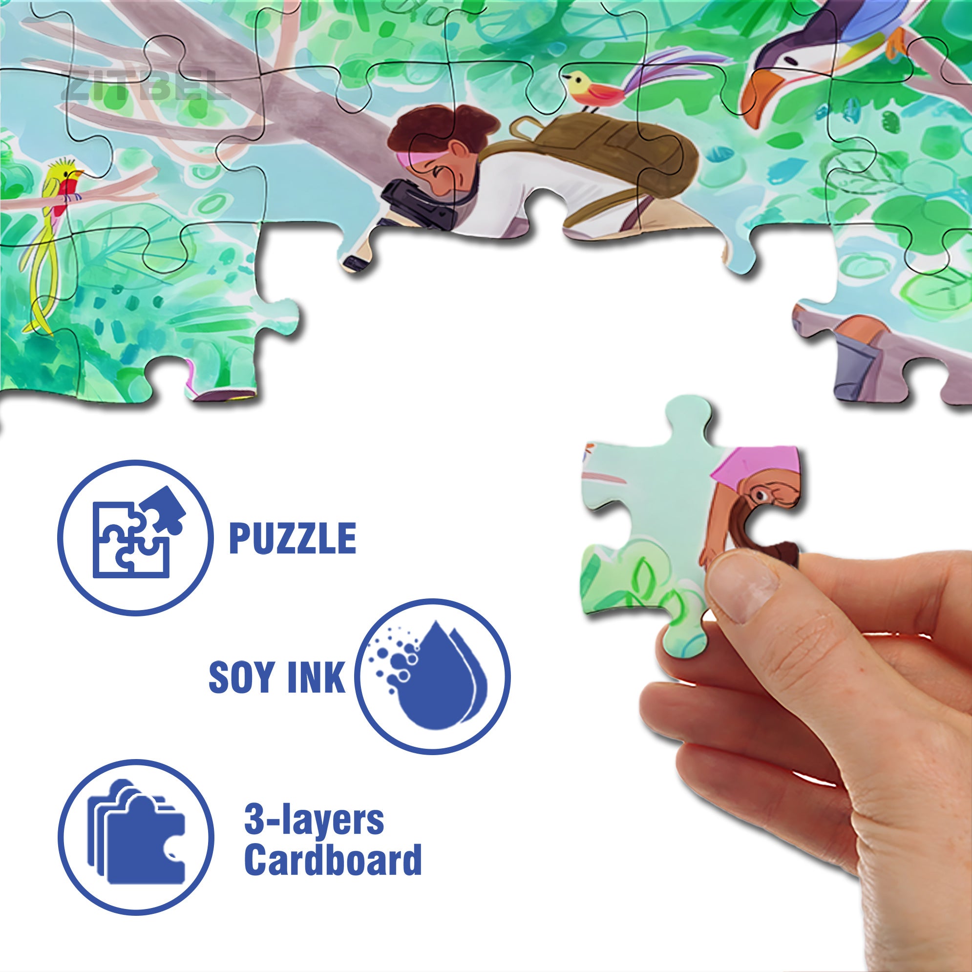 Forest Photographer 500pcs/1000pcs Jigsaw Puzzle, Scratch-Resistant, Interactive Family Game & Brain-Boosting DIY Decor, Perfect for Halloween, Christmas & New Year Gifts, Family Puzzle Game