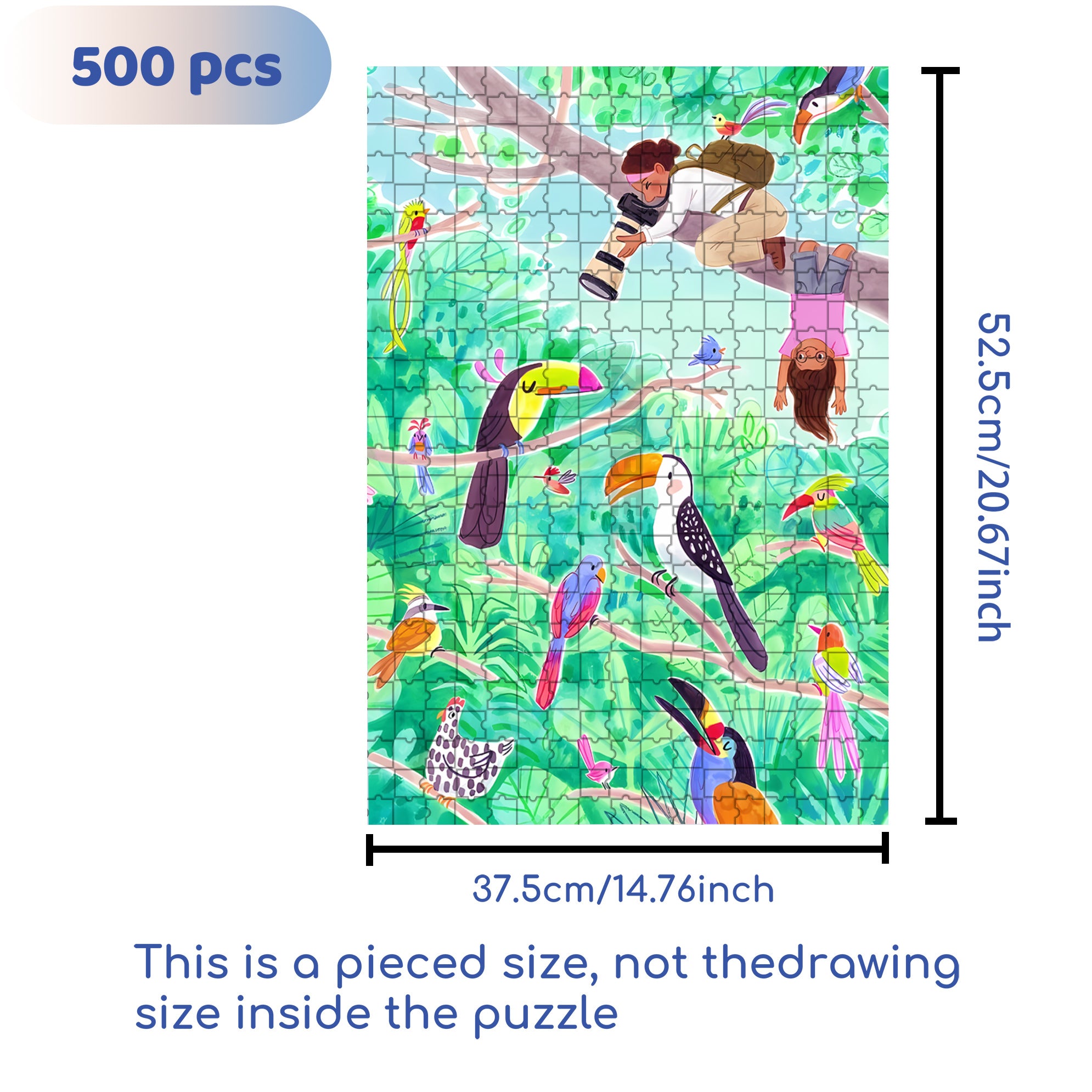 Forest Photographer 500pcs/1000pcs Jigsaw Puzzle, Scratch-Resistant, Interactive Family Game & Brain-Boosting DIY Decor, Perfect for Halloween, Christmas & New Year Gifts, Family Puzzle Game