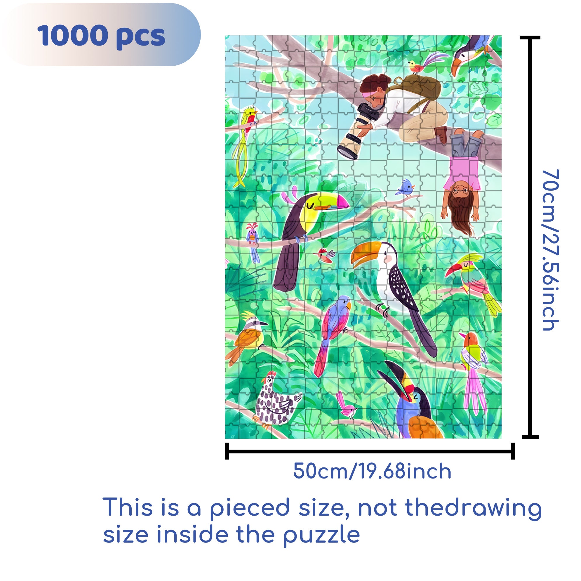 Forest Photographer 500pcs/1000pcs Jigsaw Puzzle, Scratch-Resistant, Interactive Family Game & Brain-Boosting DIY Decor, Perfect for Halloween, Christmas & New Year Gifts, Family Puzzle Game